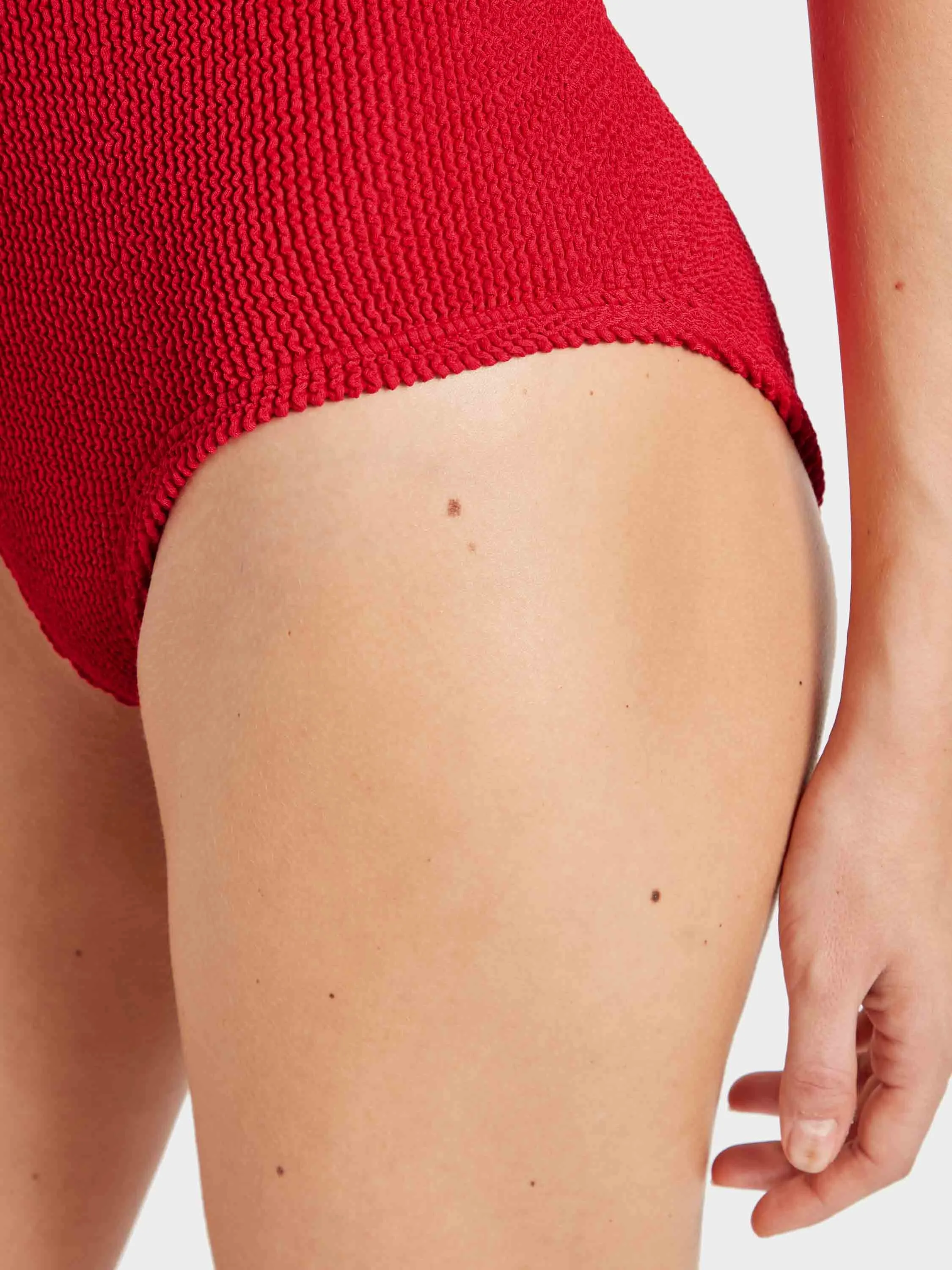 Coverage Celine Swim With Tonal Hoops - Red sold by Hunza G product image thumbnail 4