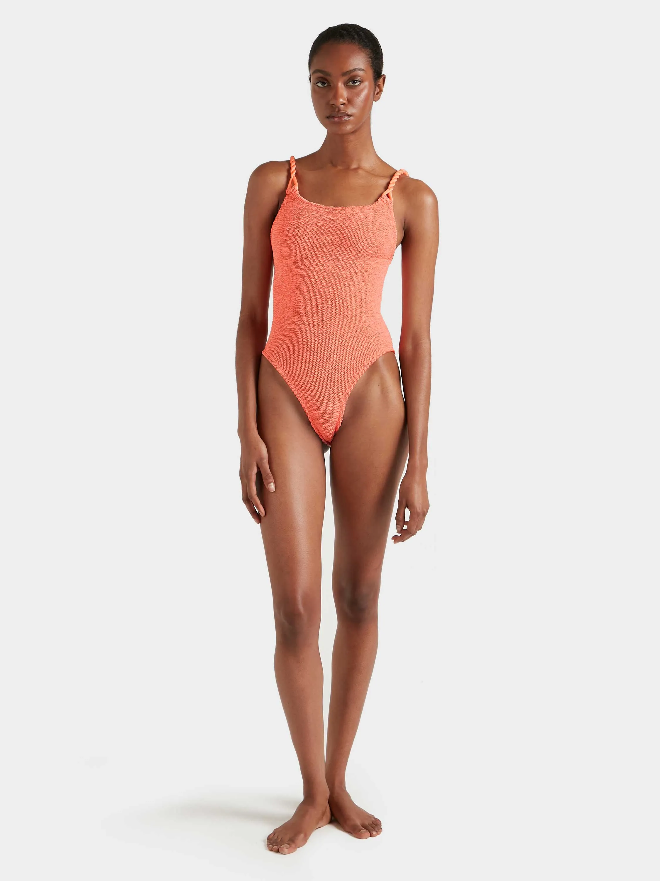 For La Samanna, A Belmond Hotel Camille Swim - Metallic Coral sold by Hunza G product image thumbnail 5