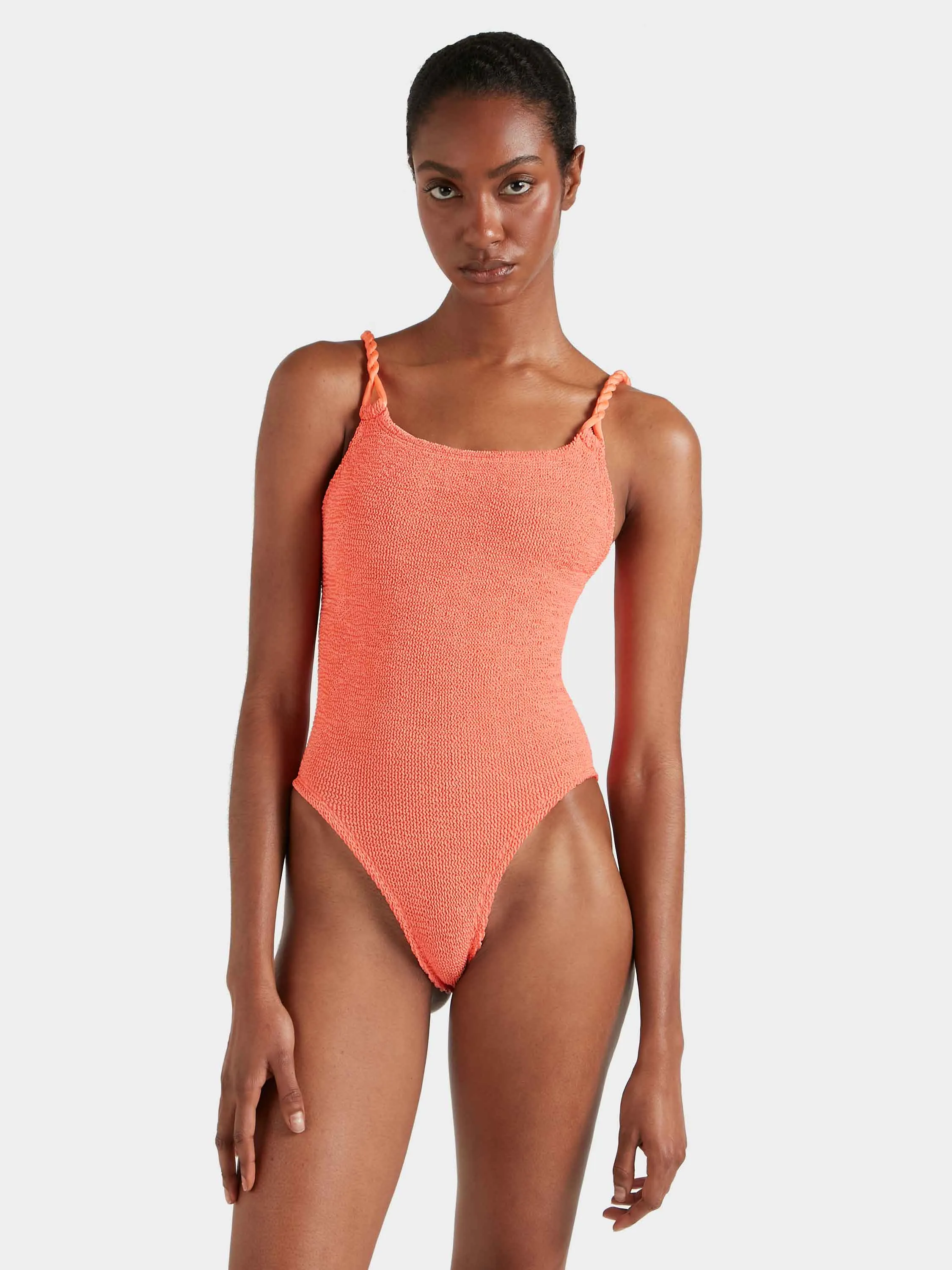 For La Samanna, A Belmond Hotel Camille Swim - Metallic Coral sold by Hunza G product image thumbnail 4