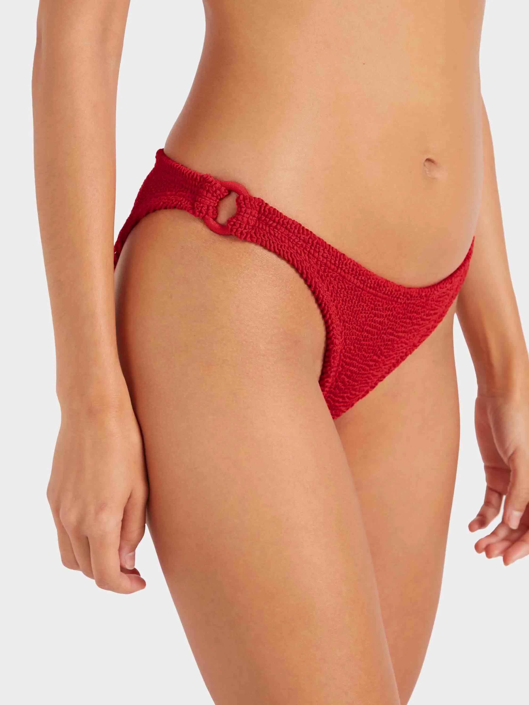 Misty Bikini With Tonal Hoops - Red sold by Hunza G product image thumbnail 5