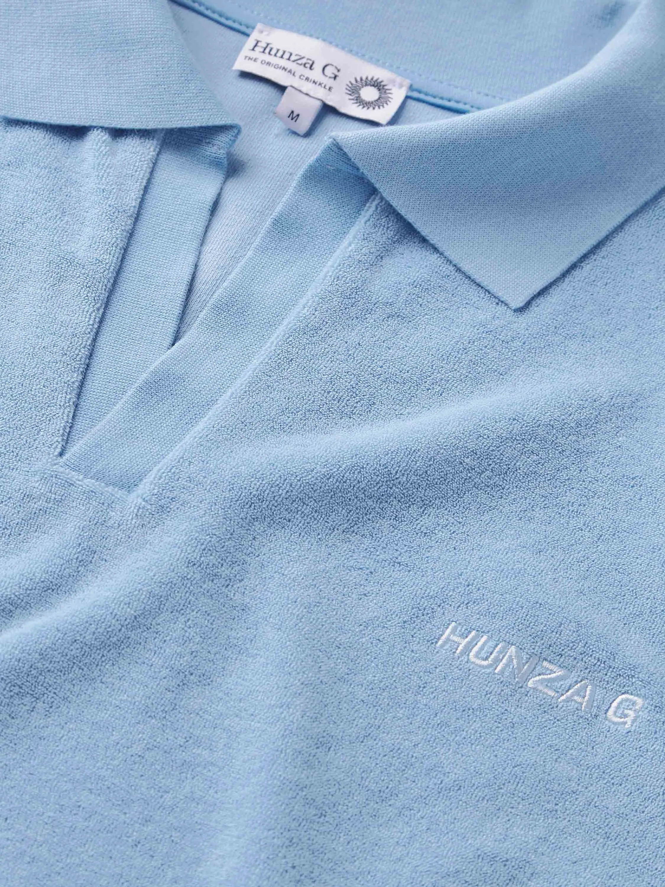 Terry Towelling Polo - Cornflower sold by Hunza G product image thumbnail 5