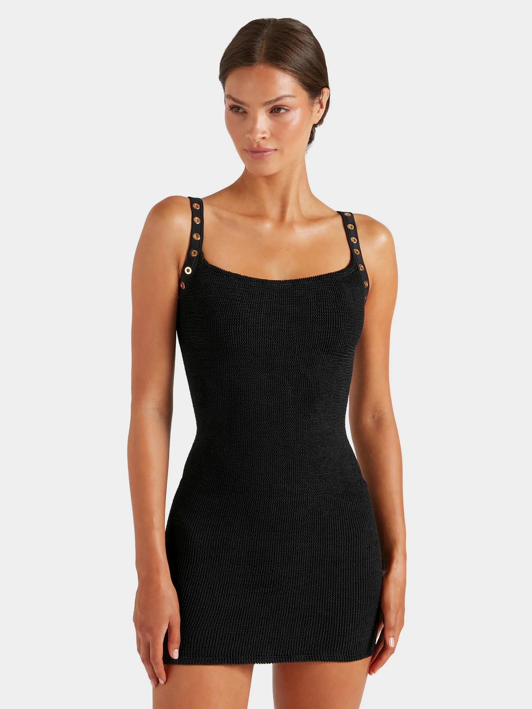 Anora Eyelet Dress - Black/Gold sold by Hunza G product image thumbnail 3