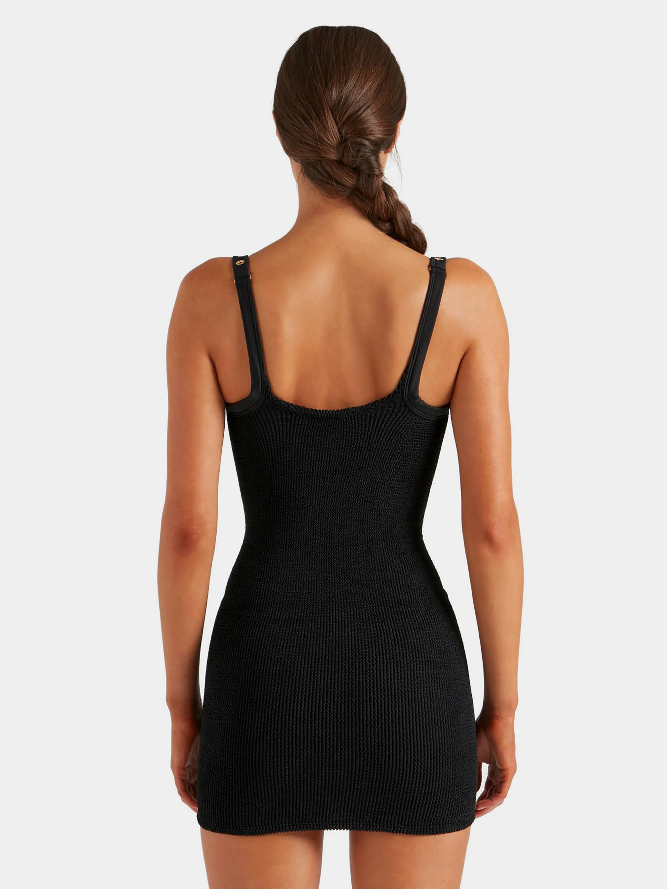 Anora Eyelet Dress - Black/Gold sold by Hunza G product image thumbnail 4