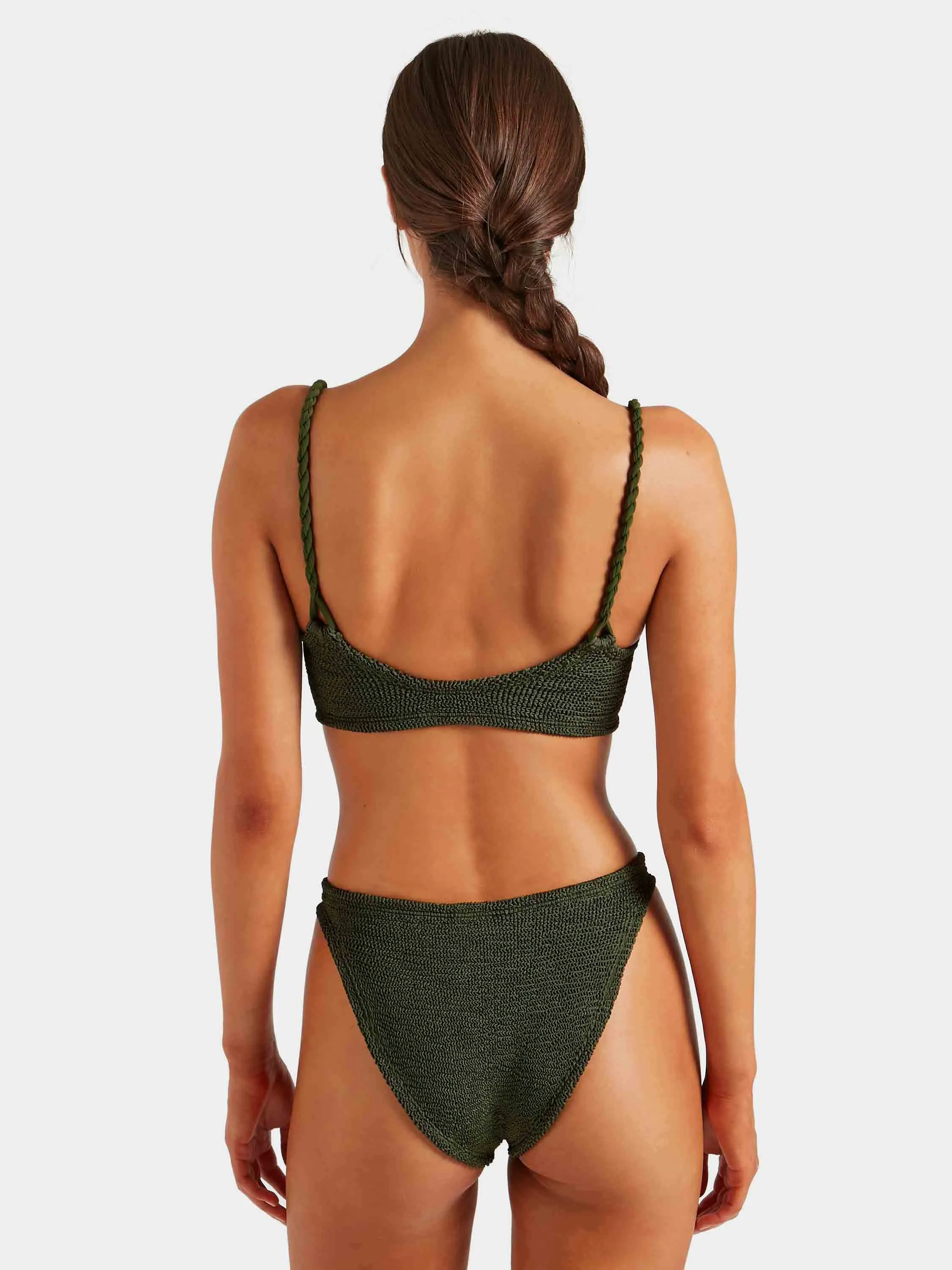 Phoebe Bikini - Metallic Khaki sold by Hunza G product image thumbnail 3