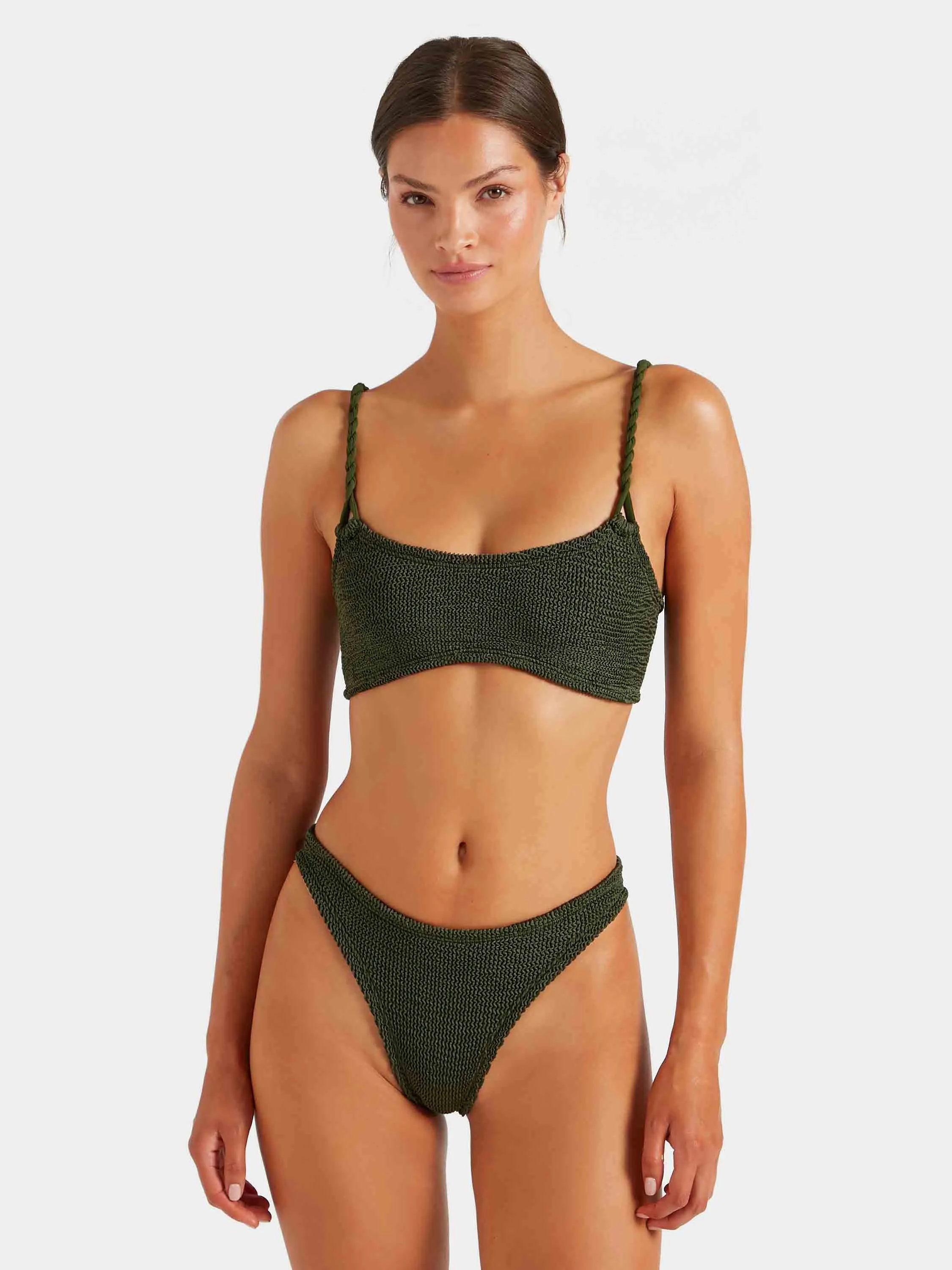 Phoebe Bikini - Metallic Khaki sold by Hunza G product image thumbnail 2