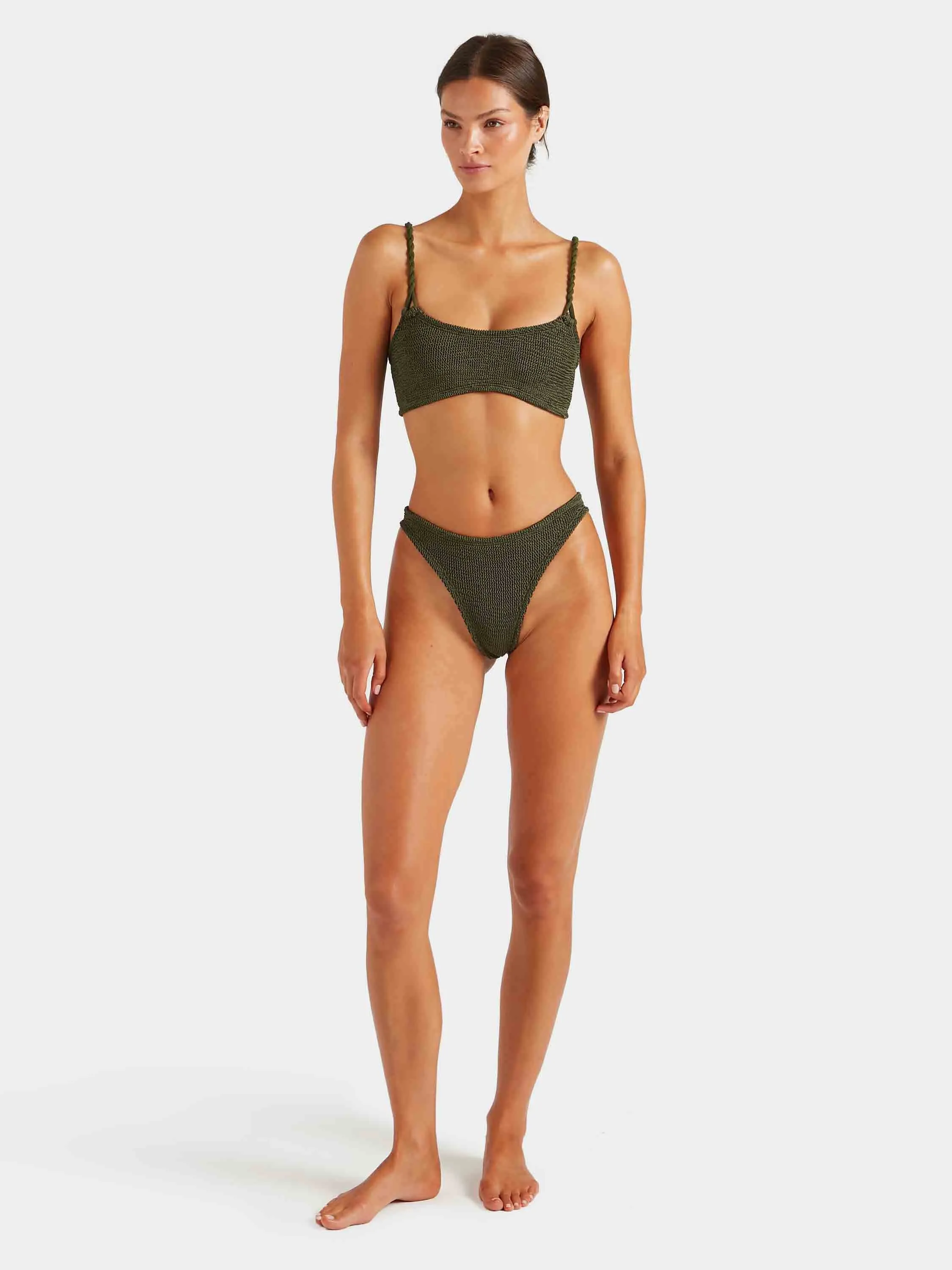 Phoebe Bikini - Metallic Khaki sold by Hunza G product image thumbnail 5