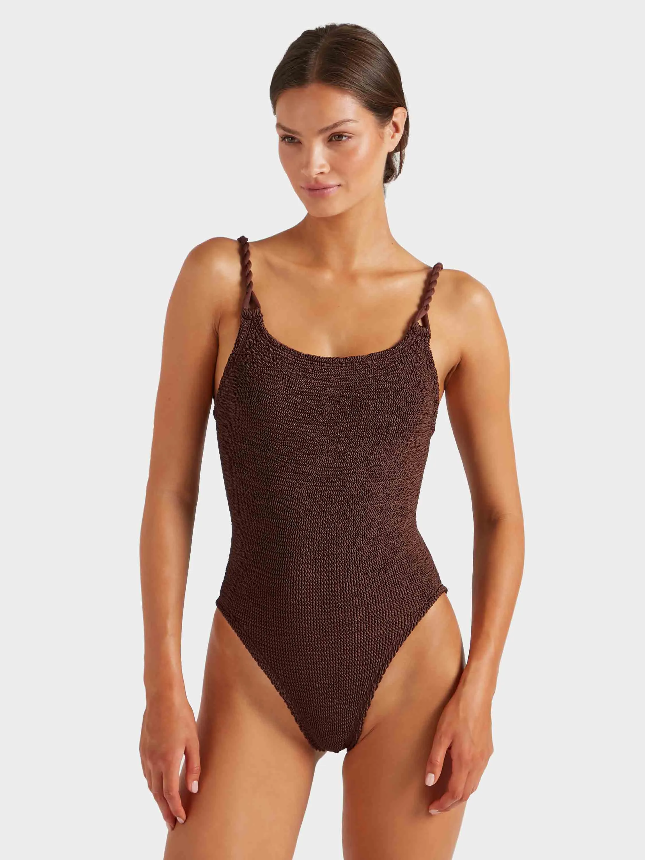 Camille Swim - Metallic Chocolate sold by Hunza G