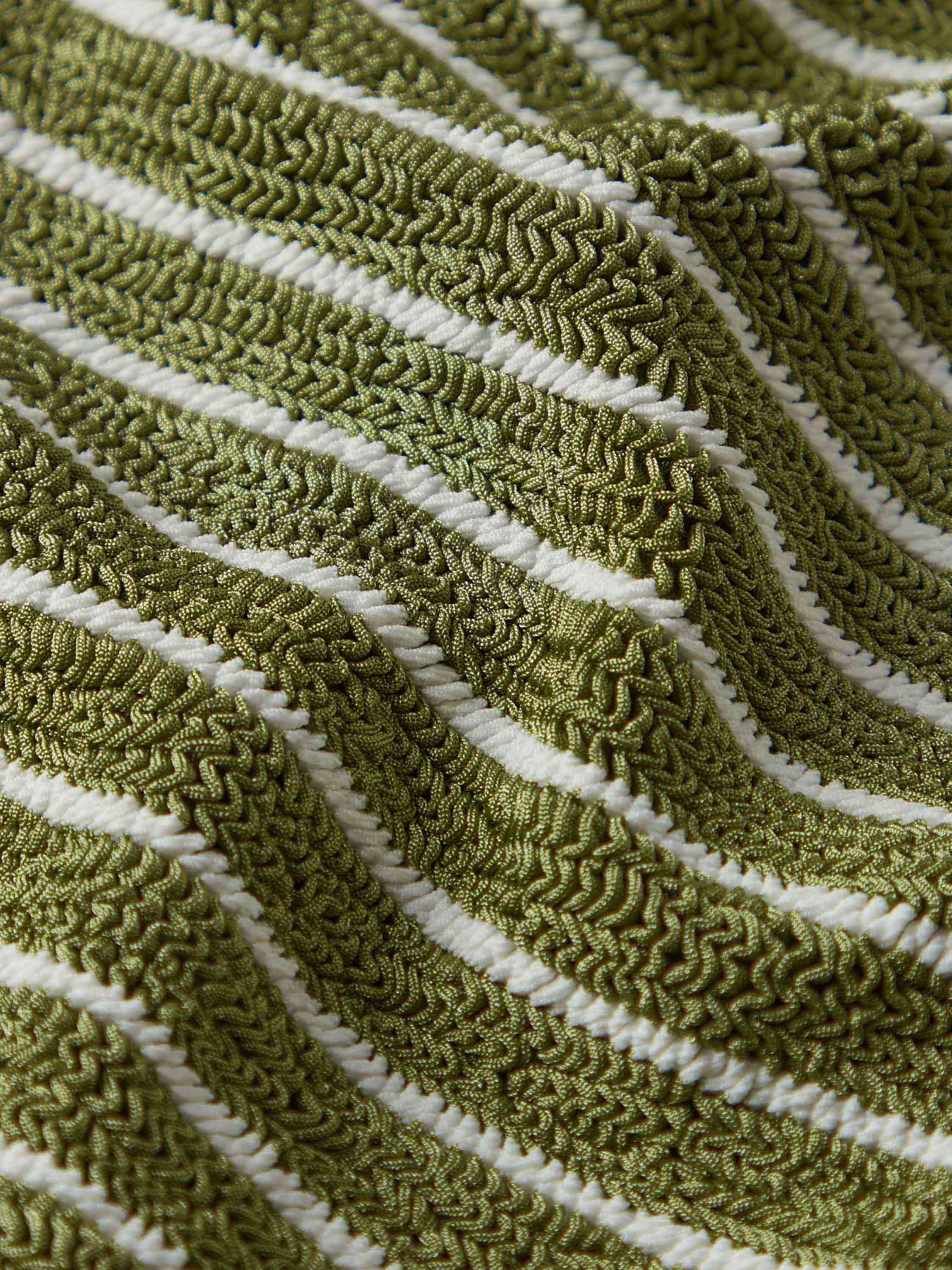 Xandra Bikini - Metallic Moss/White Stripe sold by Hunza G product image thumbnail 2