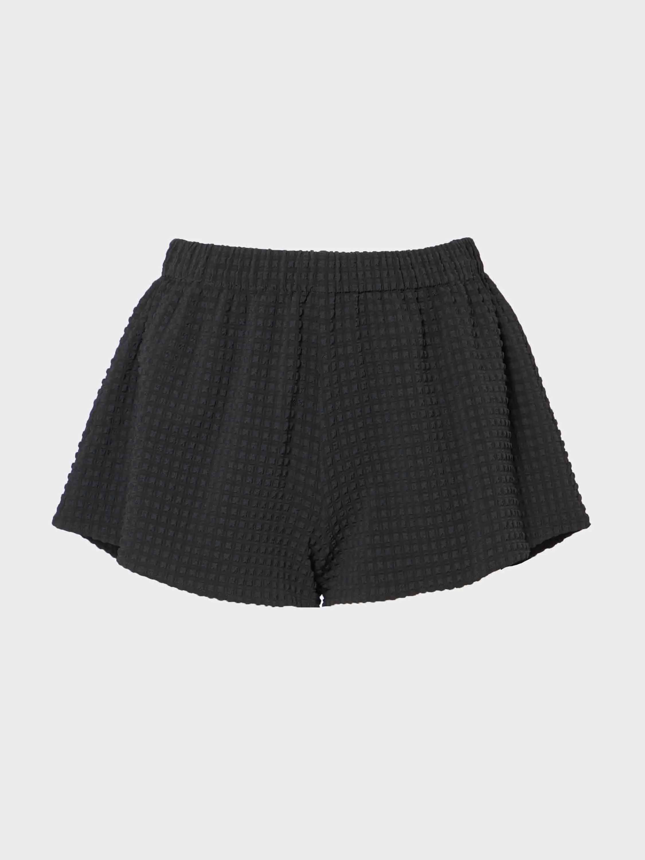 Resort Swim Shorts - Black Seersucker sold by Hunza G