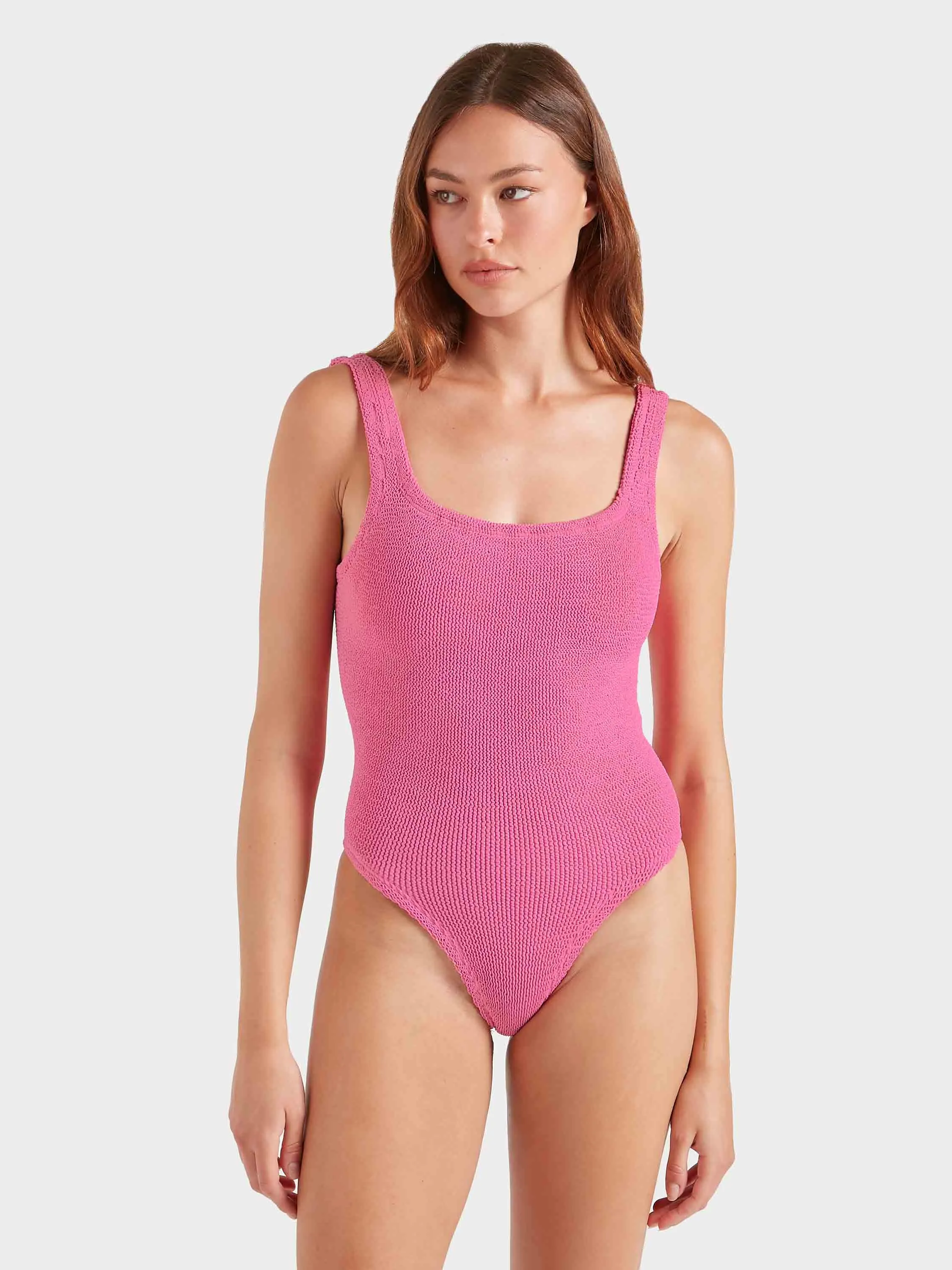 Coverage Square Neck Swim - Candy Pink sold by Hunza G product image thumbnail 2