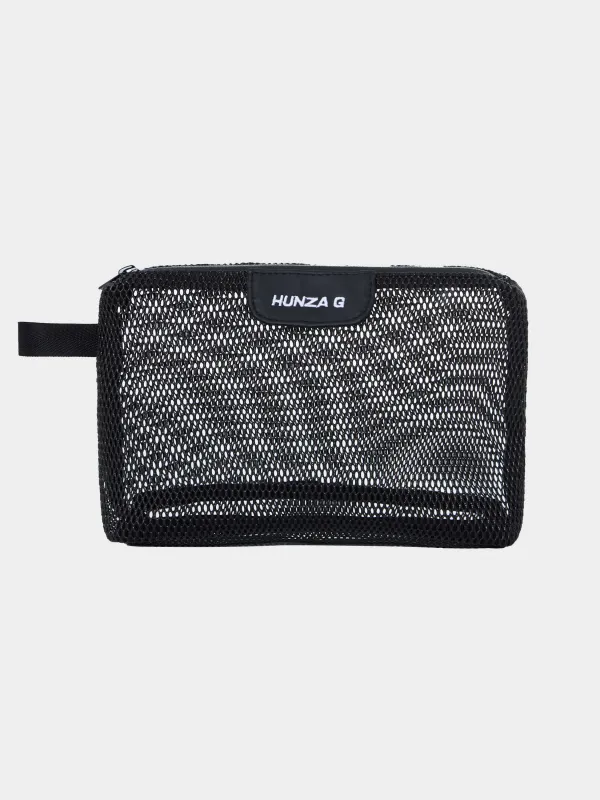‍Hunza G Mesh Pouch - Black made by Hunza G