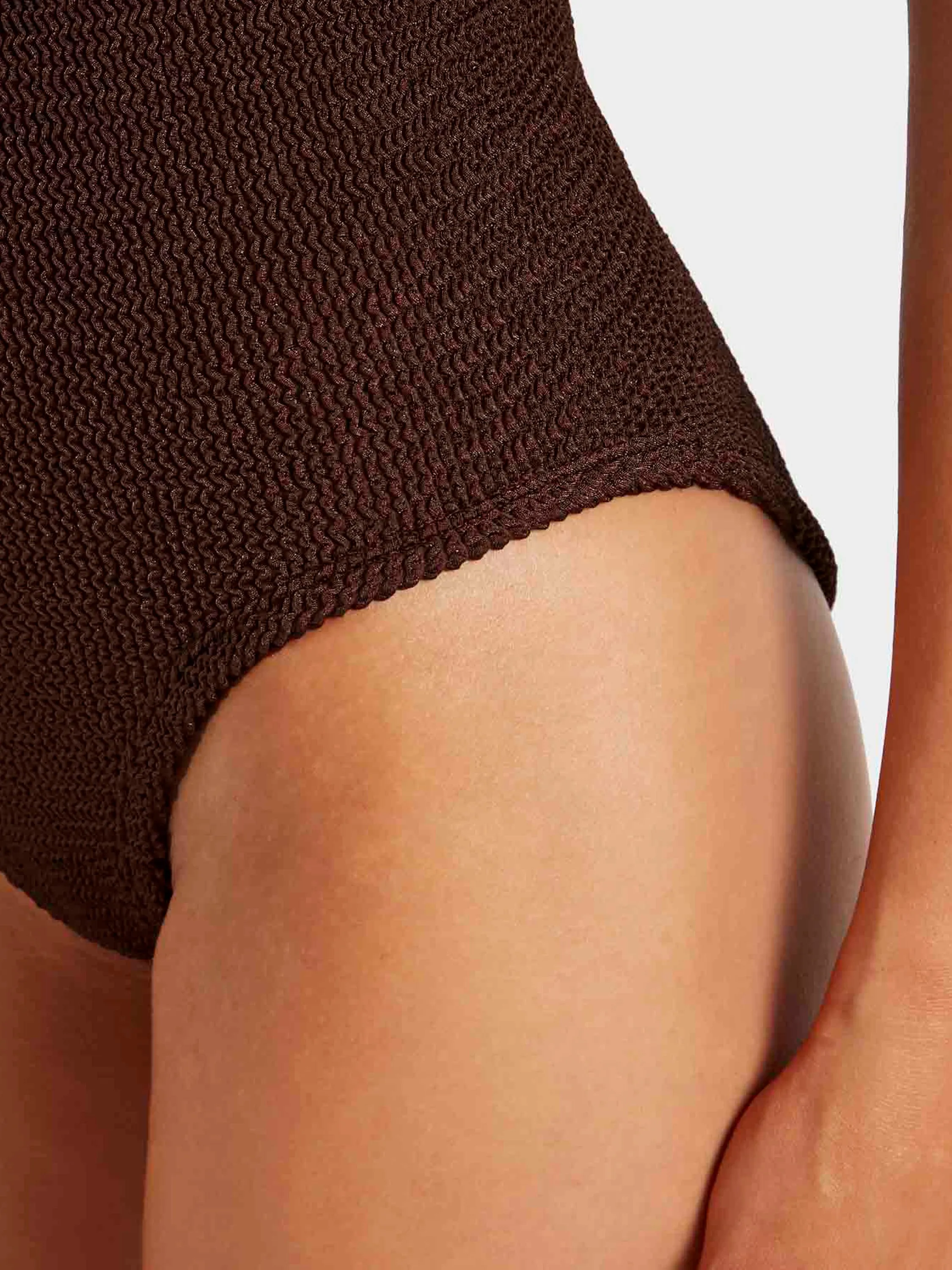 Coverage Square Neck Swim - Metallic Chocolate sold by Hunza G product image thumbnail 5