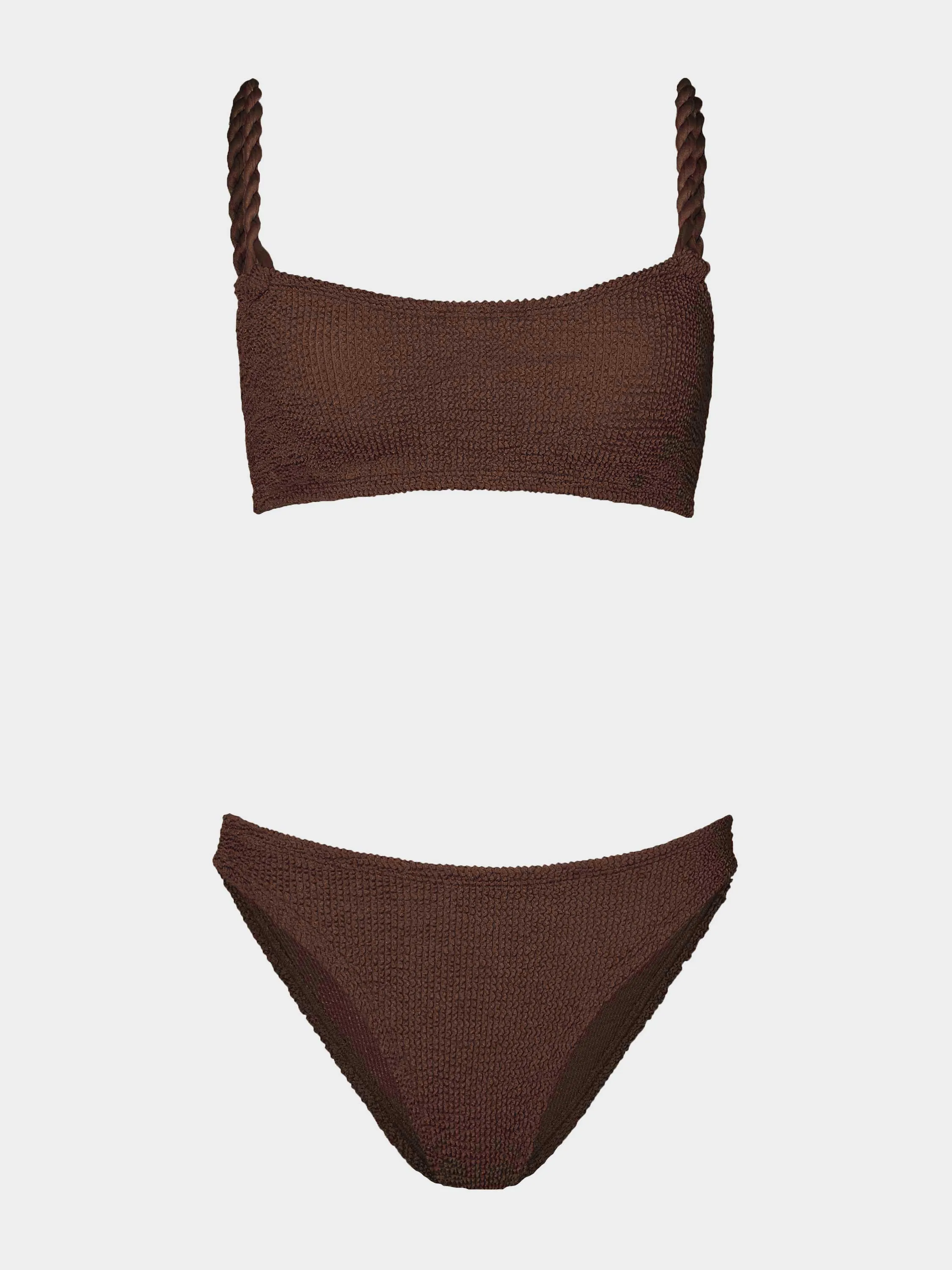 Phoebe Bikini - Metallic Chocolate sold by Hunza G