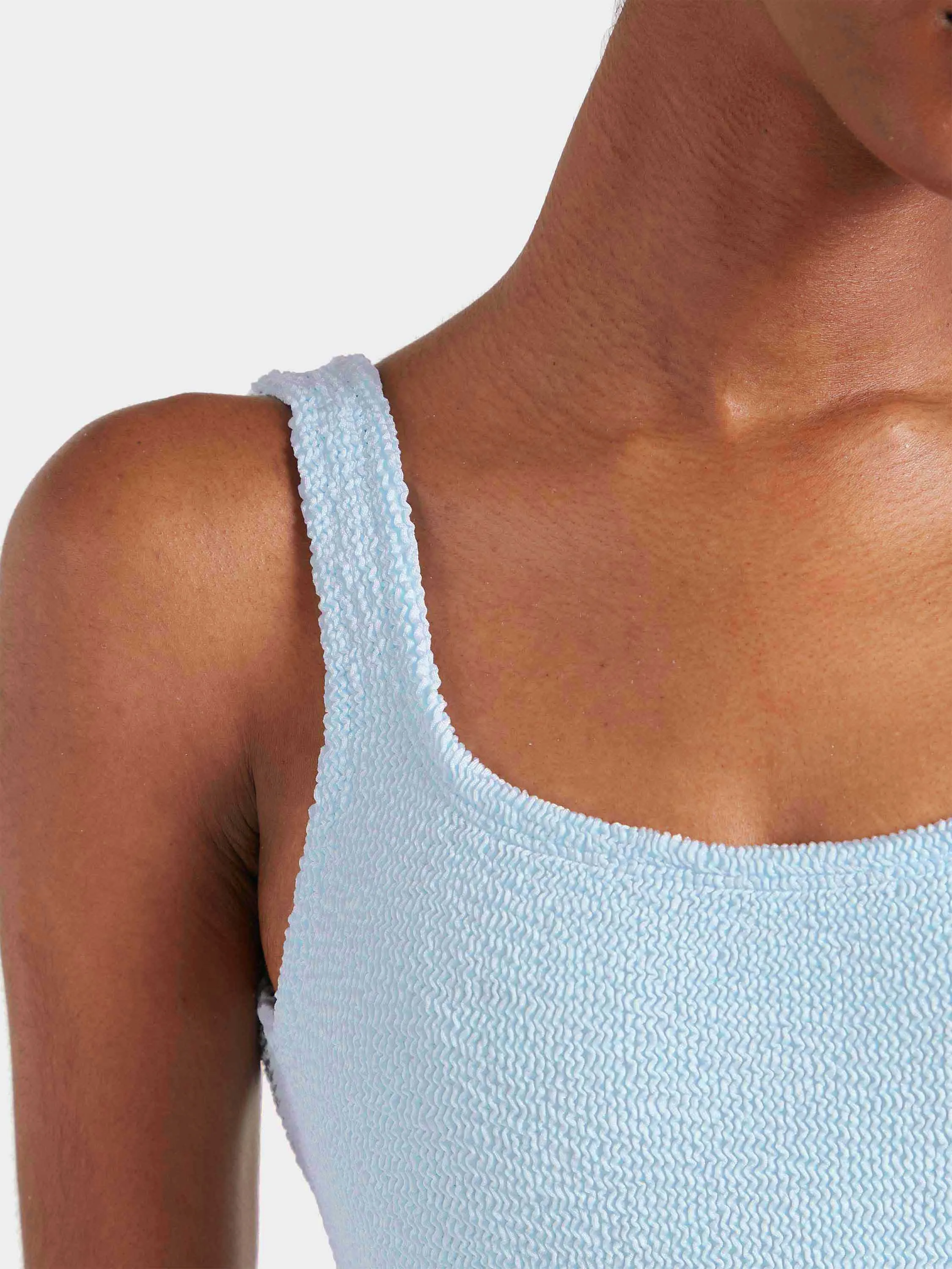 Square Neck Swim - Metallic Ice Blue sold by Hunza G product image thumbnail 4