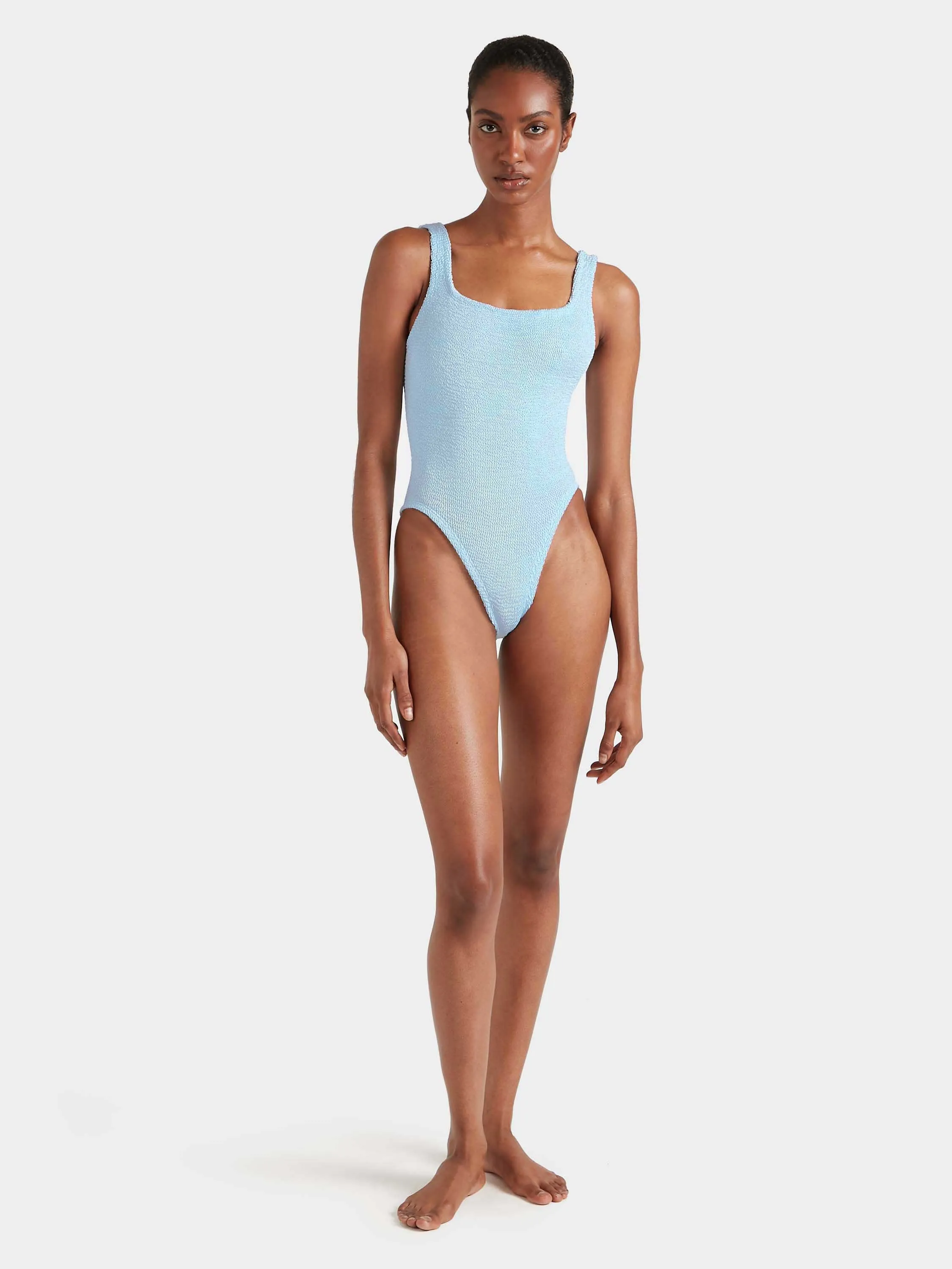 Square Neck Swim - Metallic Ice Blue sold by Hunza G product image thumbnail 5