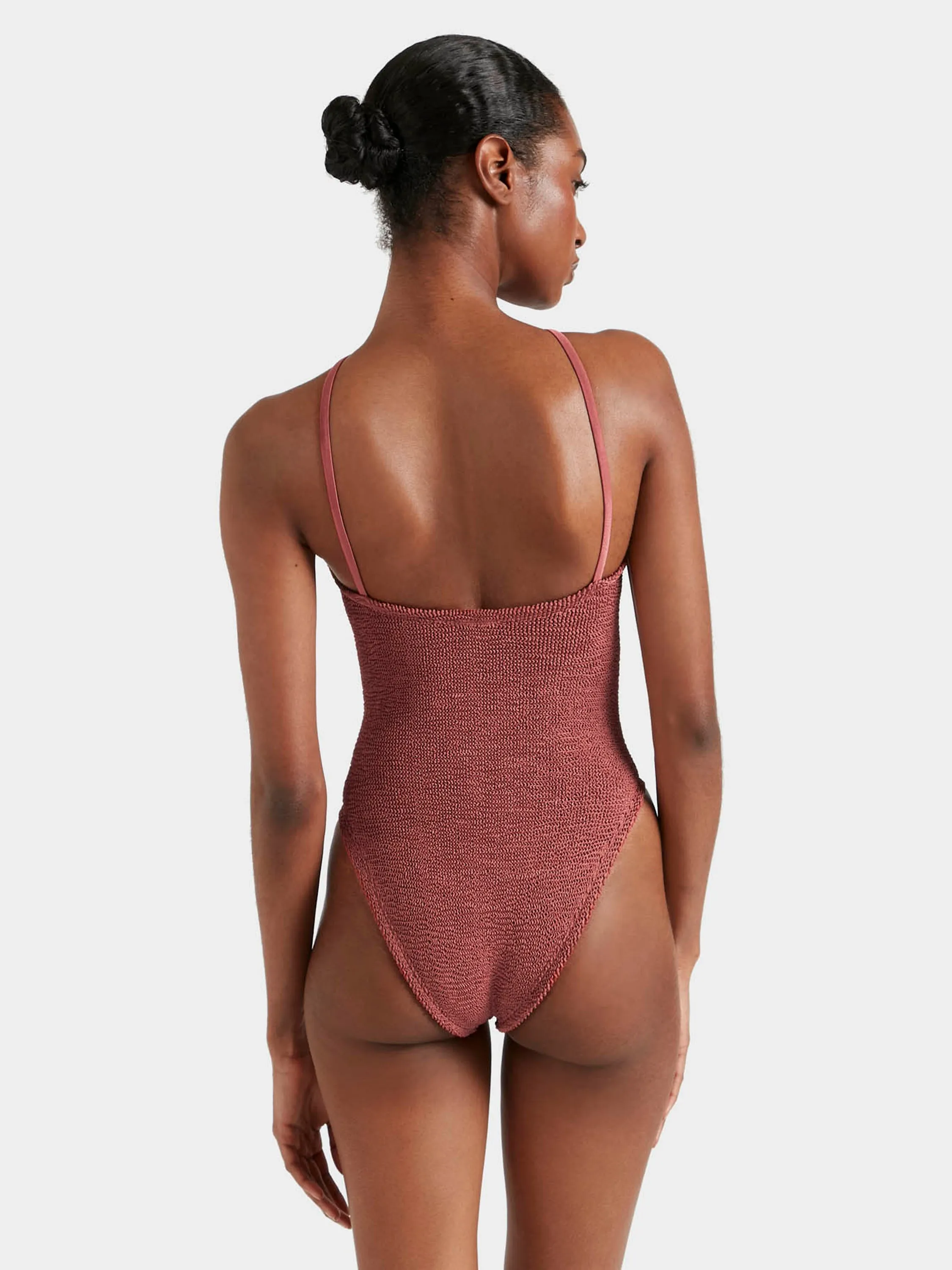 Jasmine Swim With Tonal Hoop - Metallic Rosewood sold by Hunza G product image thumbnail 3
