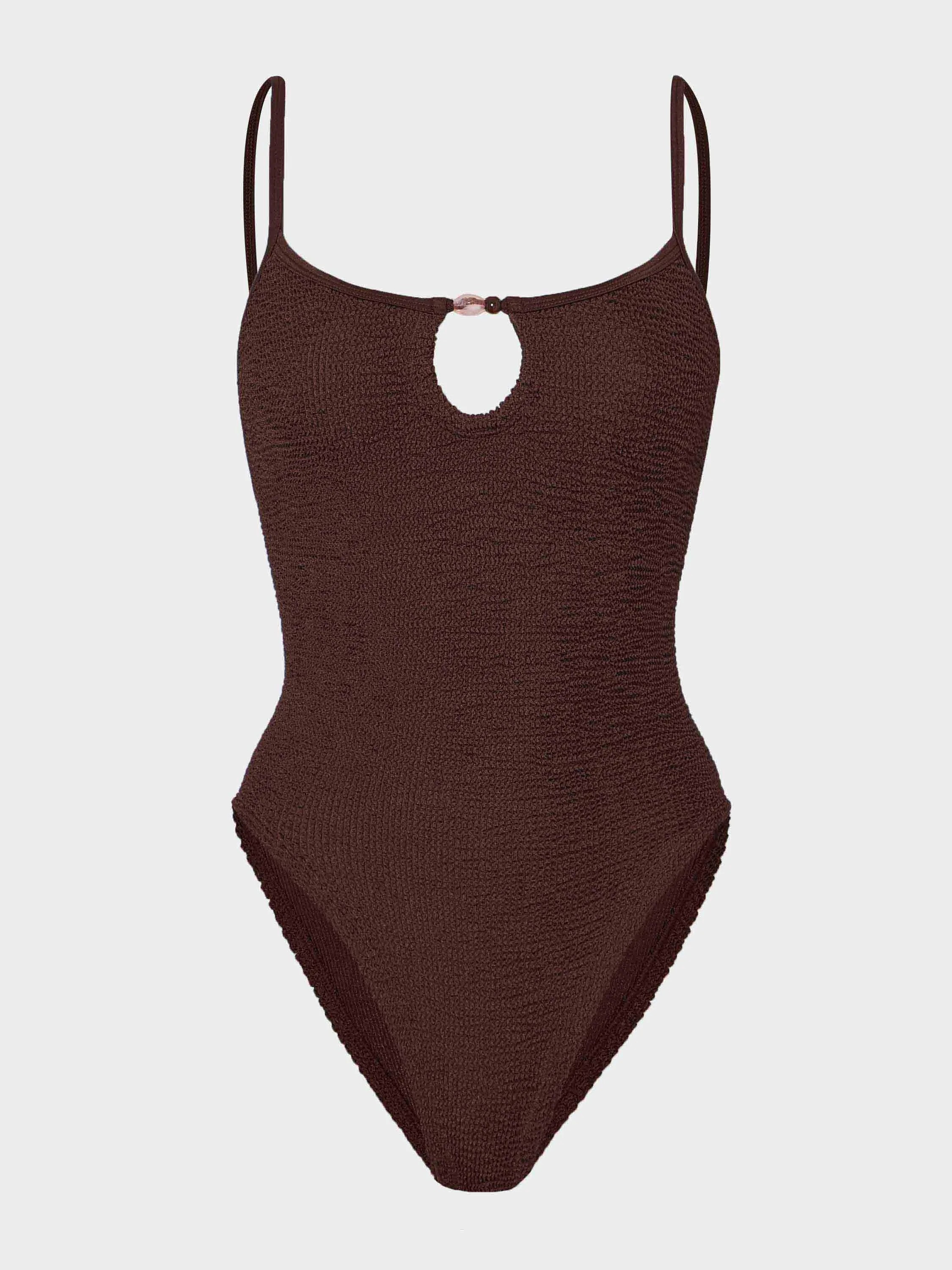 Mia Beaded Swim - Metallic Chocolate sold by Hunza G