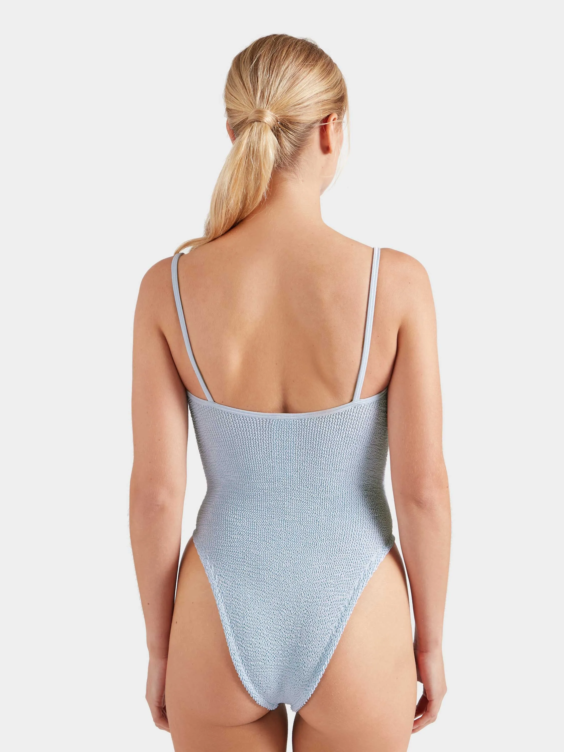Mia Beaded Swim - Metallic Ice Blue sold by Hunza G product image thumbnail 3