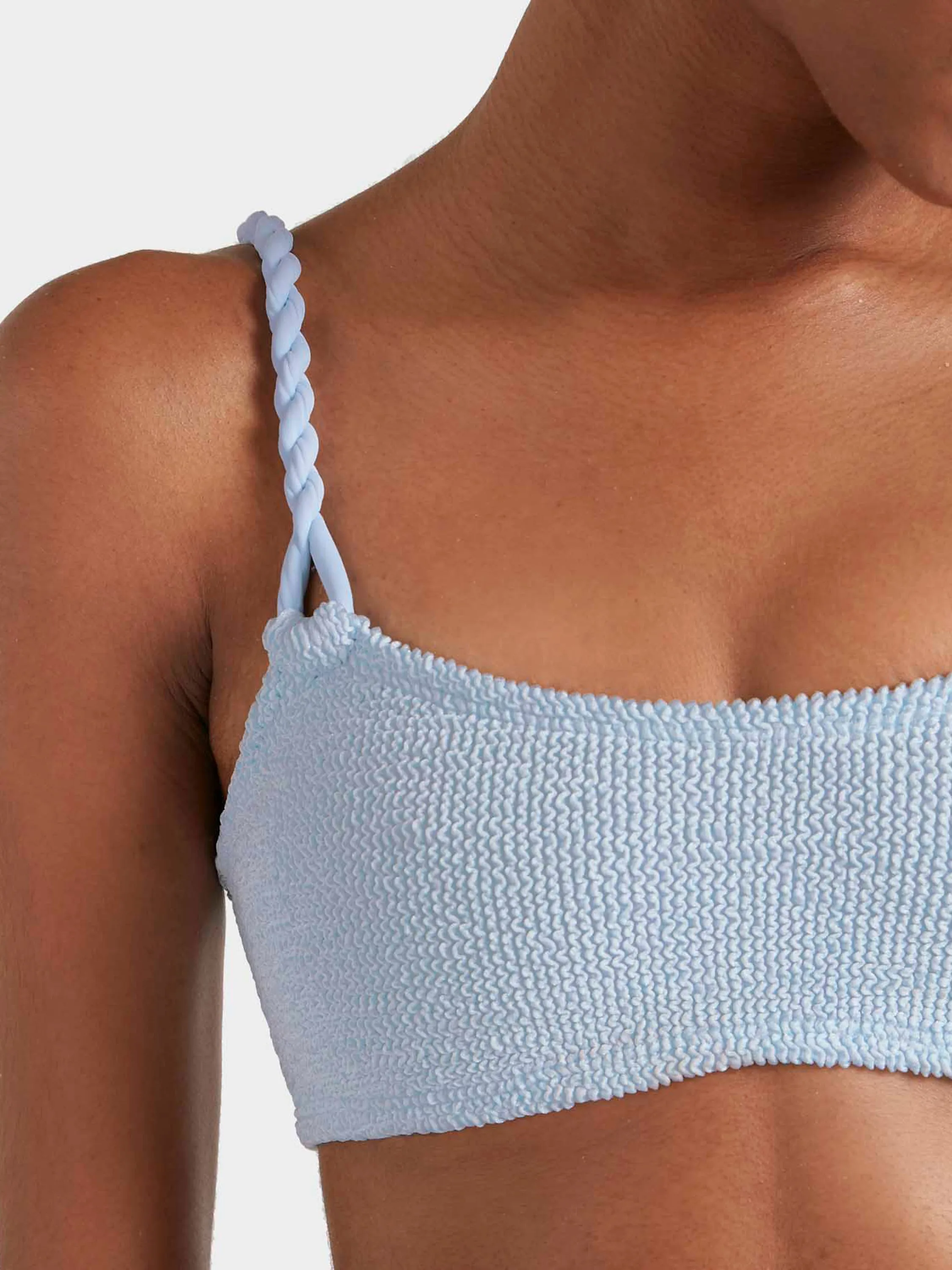 Phoebe Bikini - Metallic Ice Blue sold by Hunza G product image thumbnail 4