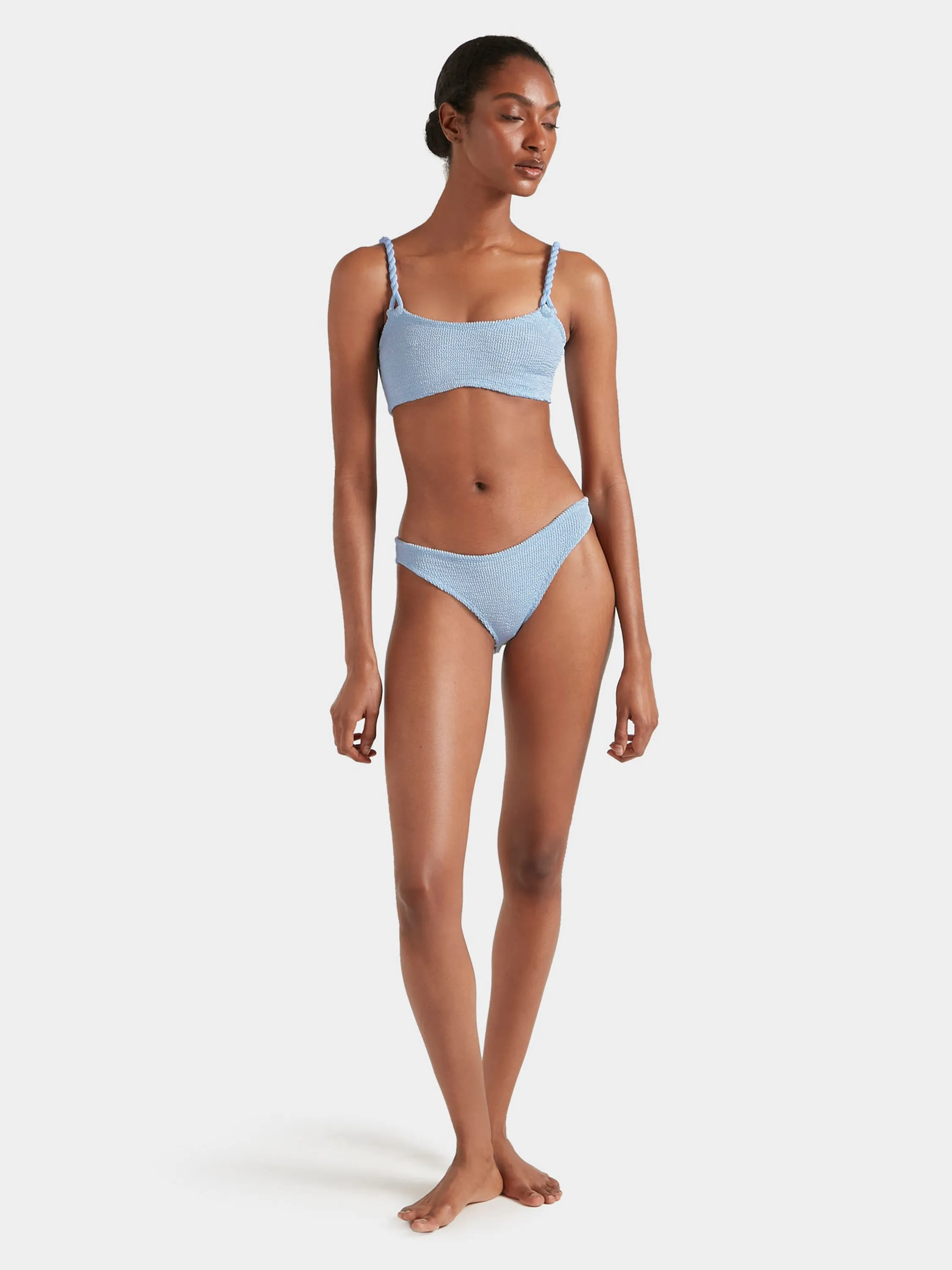 Phoebe Bikini - Metallic Ice Blue sold by Hunza G product image thumbnail 5