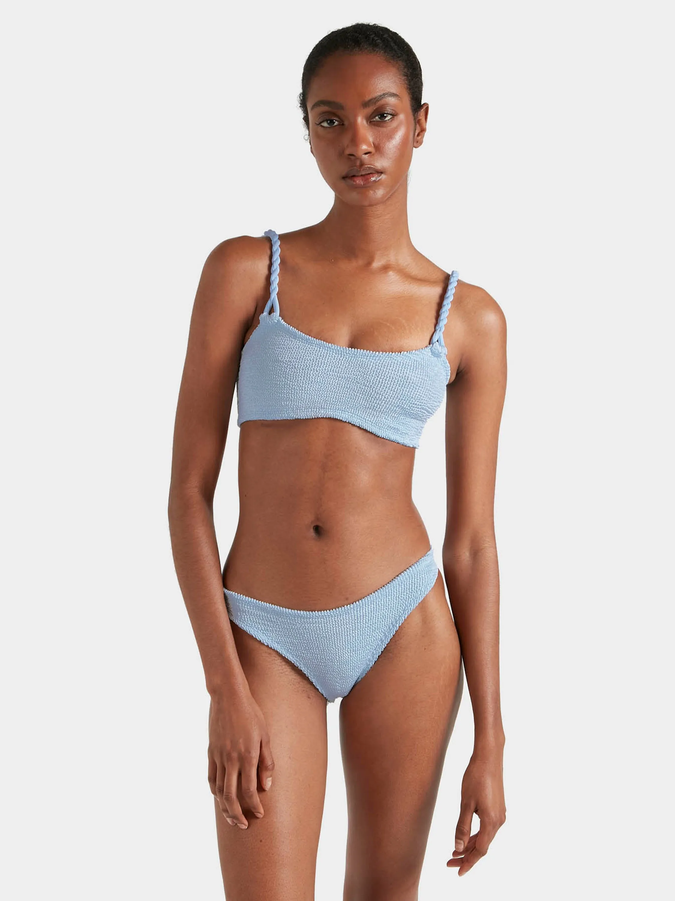 Phoebe Bikini - Metallic Ice Blue sold by Hunza G product image thumbnail 2