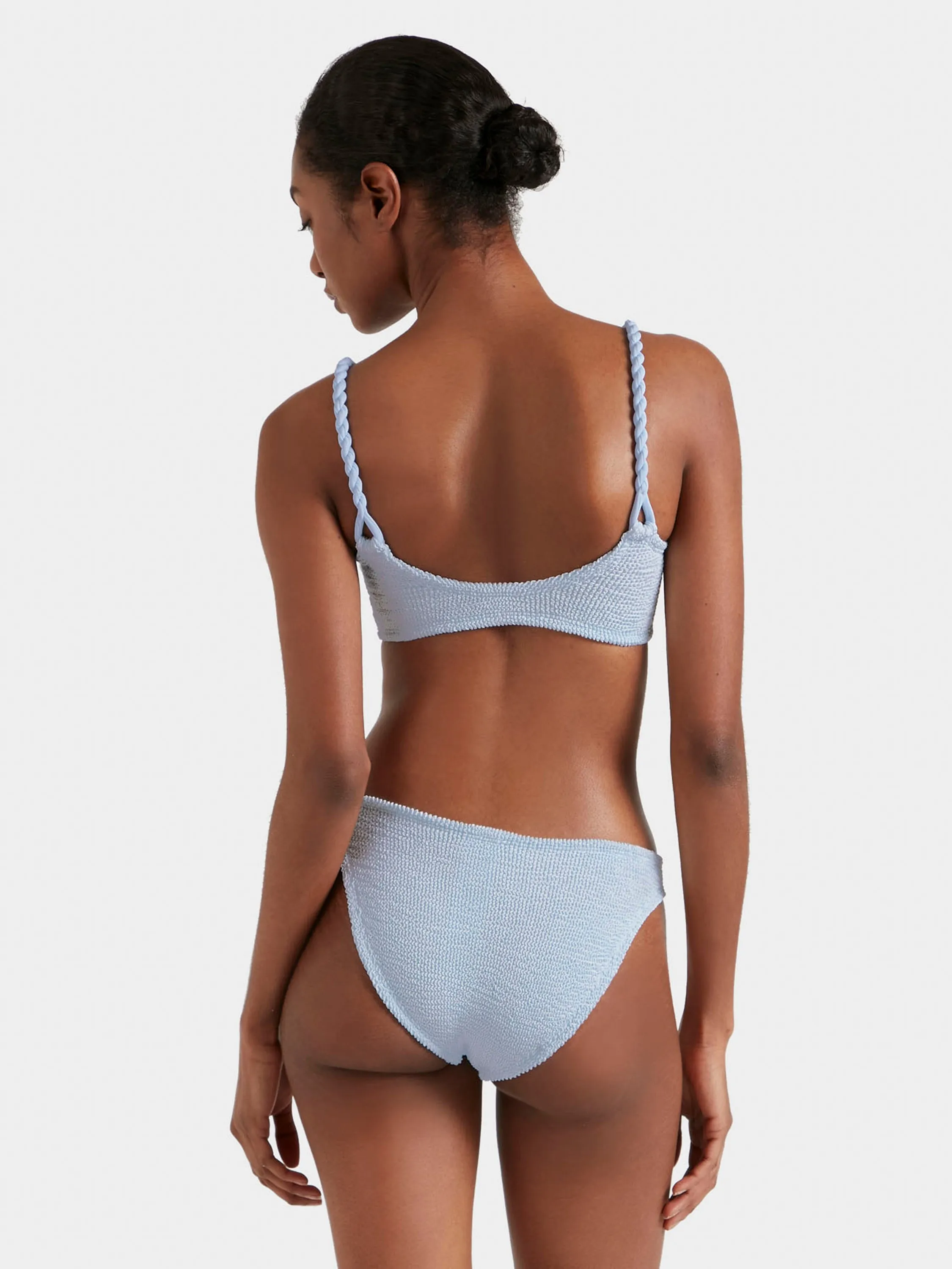Phoebe Bikini - Metallic Ice Blue sold by Hunza G product image thumbnail 3