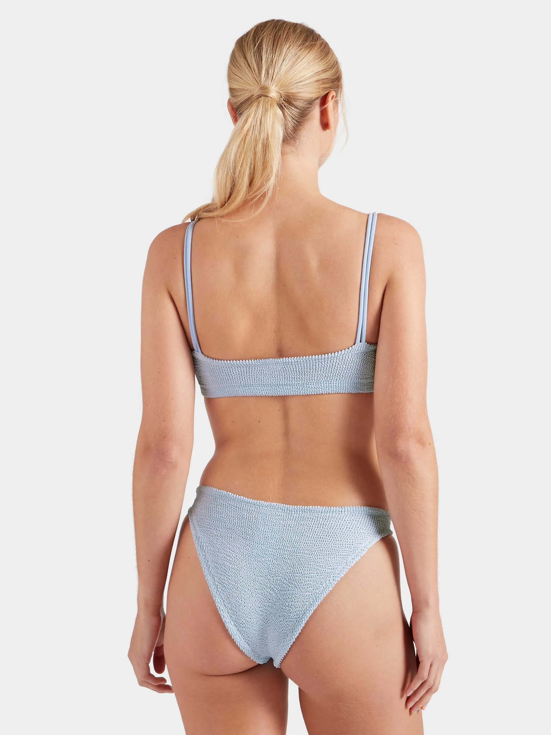 Cassie Beaded Bikini - Metallic Ice Blue sold by Hunza G product image thumbnail 4