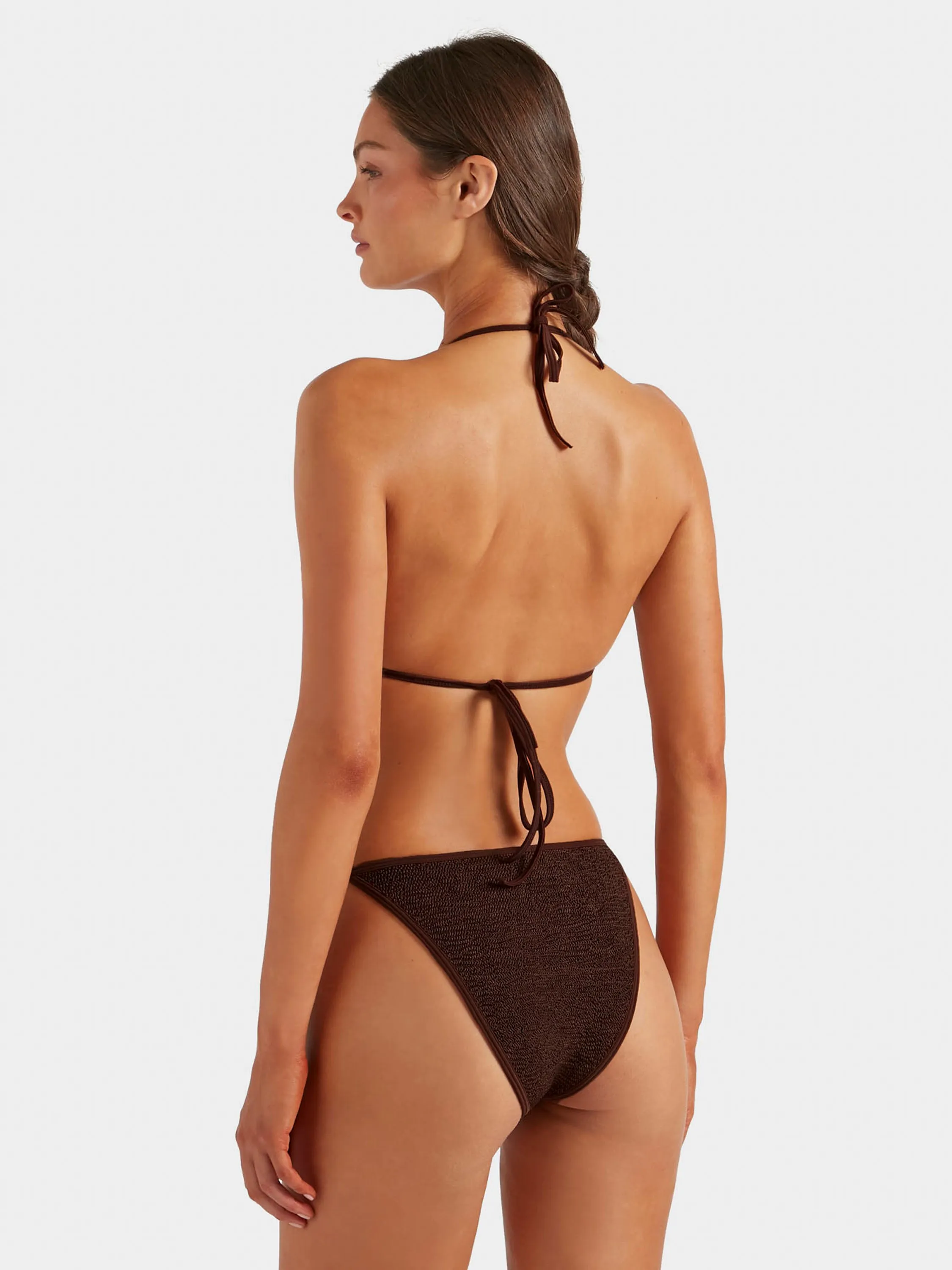 Gina Beaded Bikini - Metallic Chocolate sold by Hunza G product image thumbnail 3