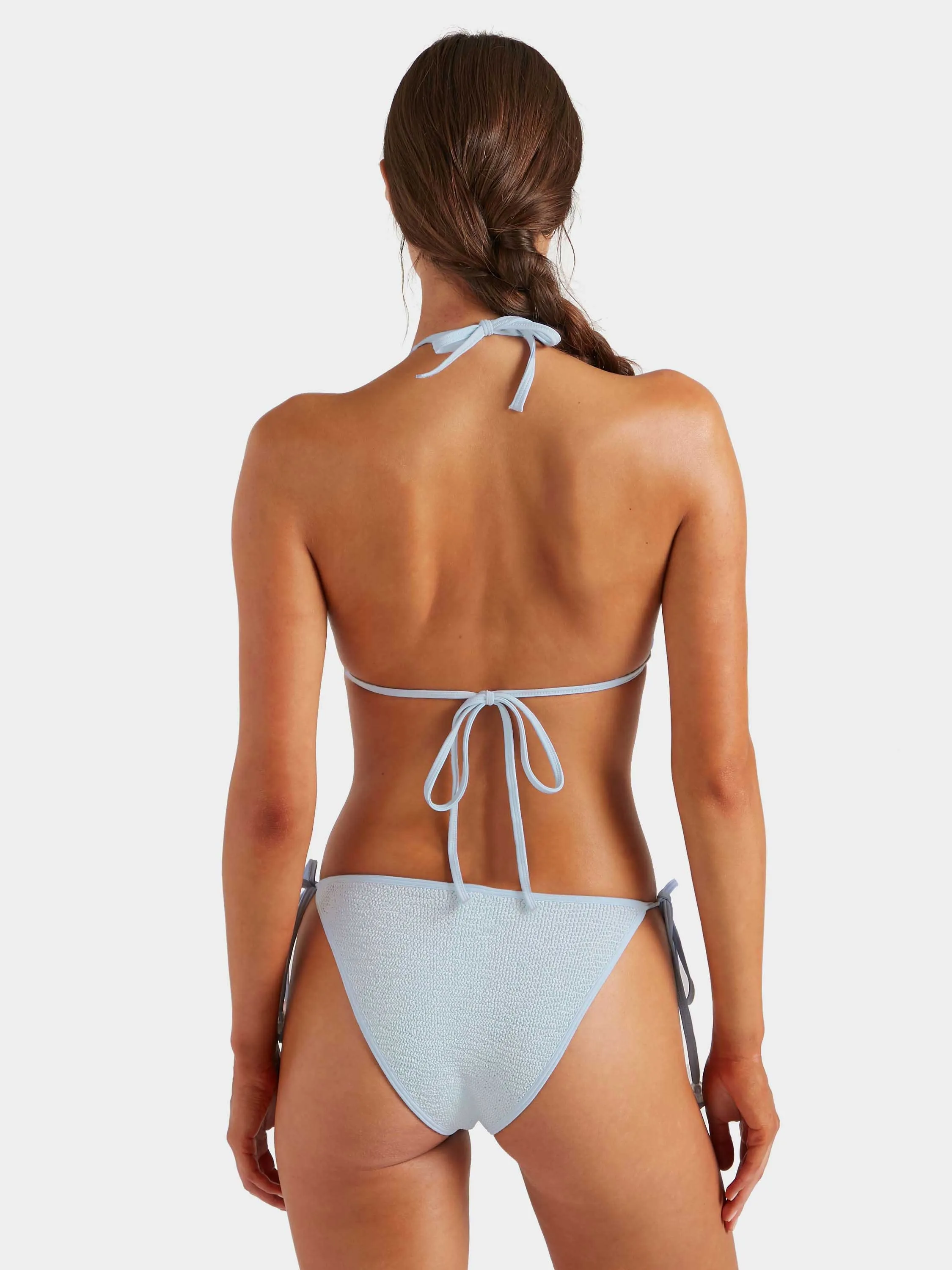 Gina Beaded Bikini - Metallic Ice Blue sold by Hunza G product image thumbnail 3