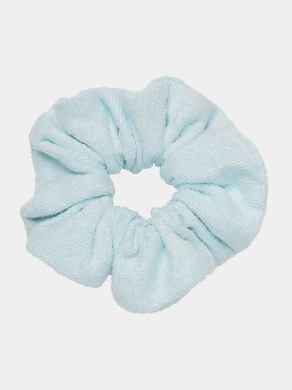 Sunny Towelling Giant Scrunchie - Ice Blue made by Hunza G