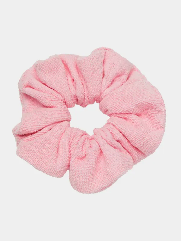 Sunny Towelling Giant Scrunchie - Pink made by Hunza G