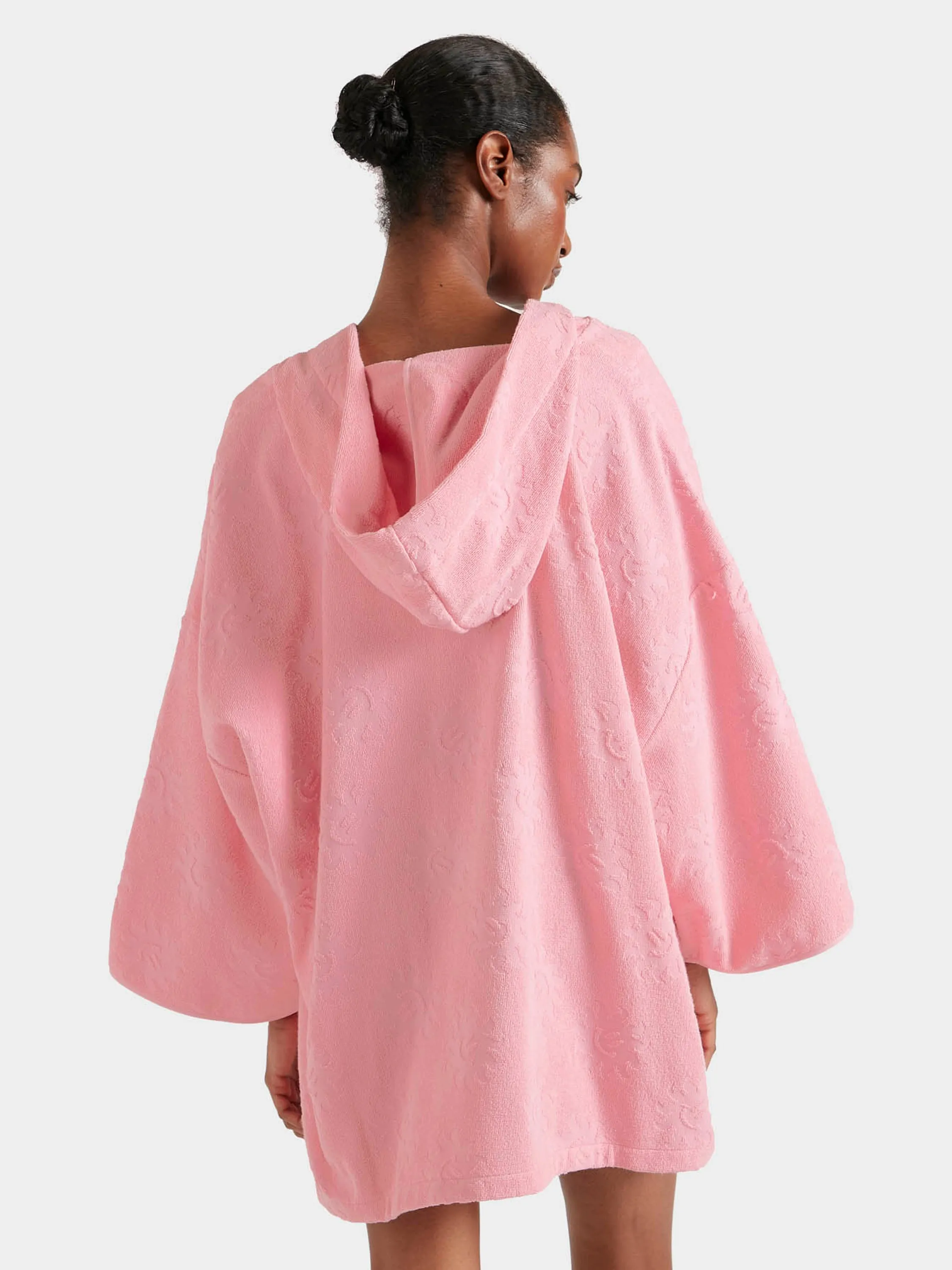 Sunny Towelling Hooded Poncho - Pink sold by Hunza G product image thumbnail 3