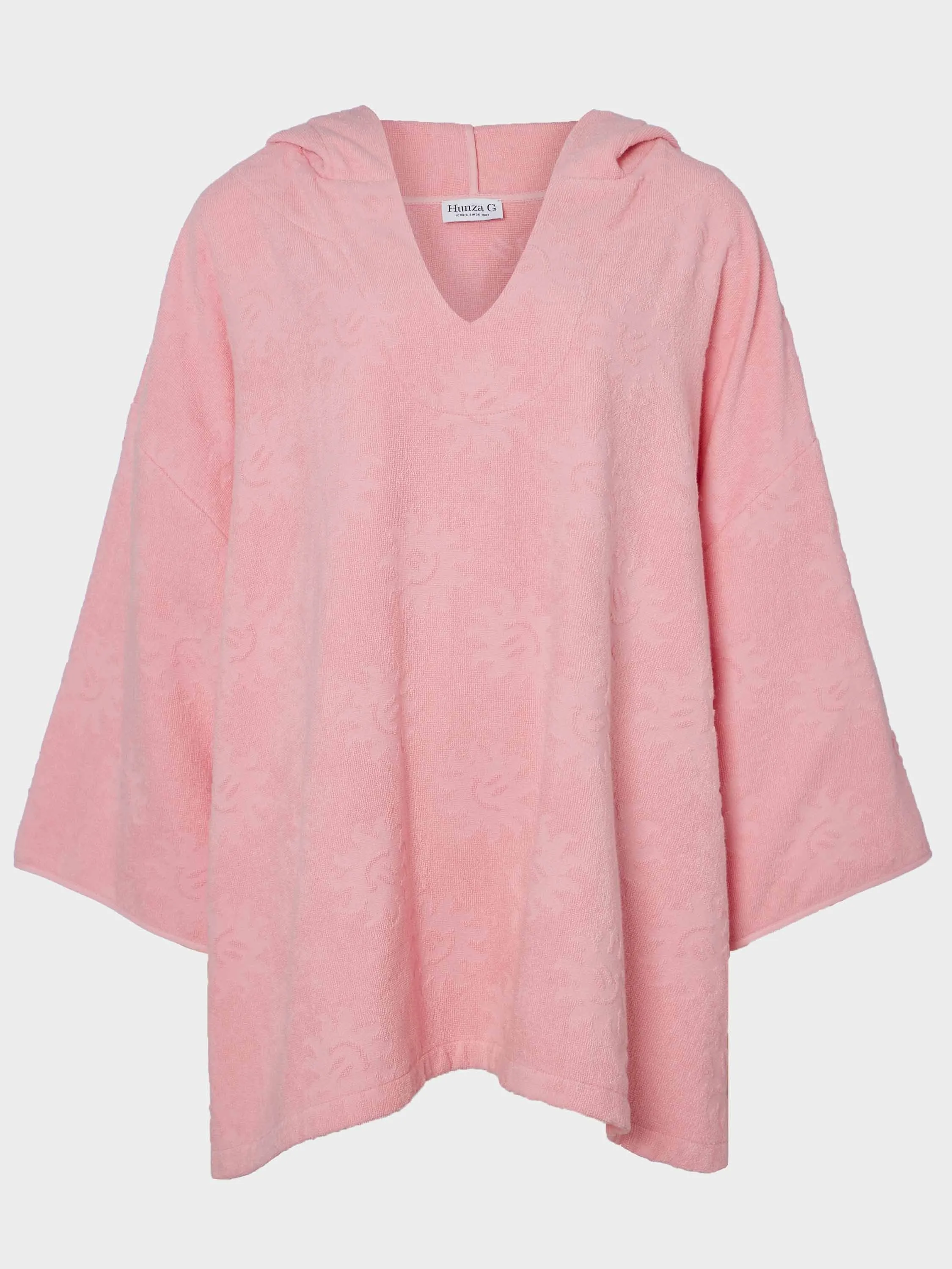 Sunny Towelling Hooded Poncho - Pink sold by Hunza G