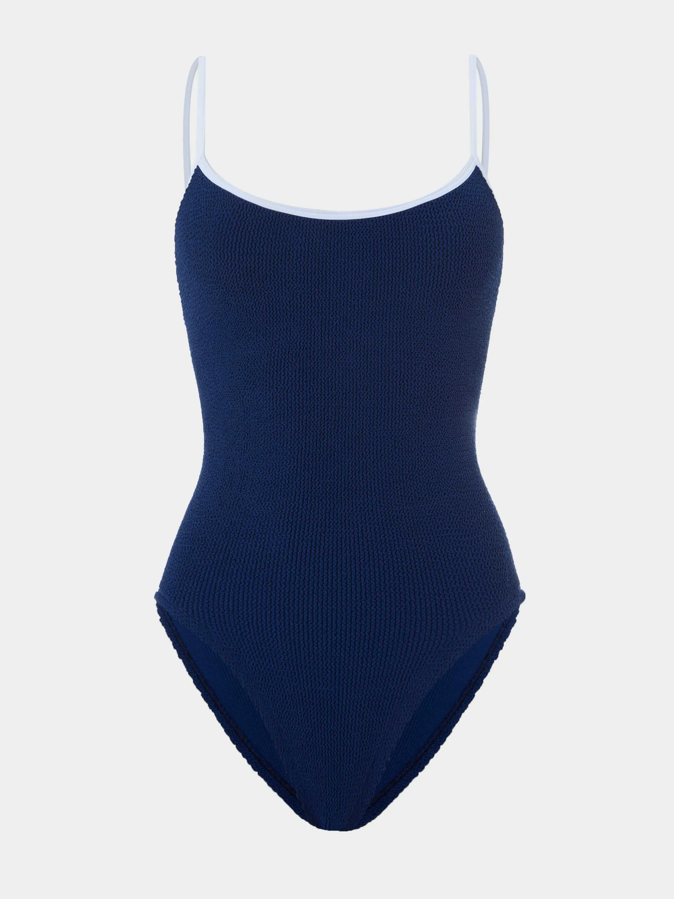 Pamela Swim Contrast - Navy/White sold by Hunza G