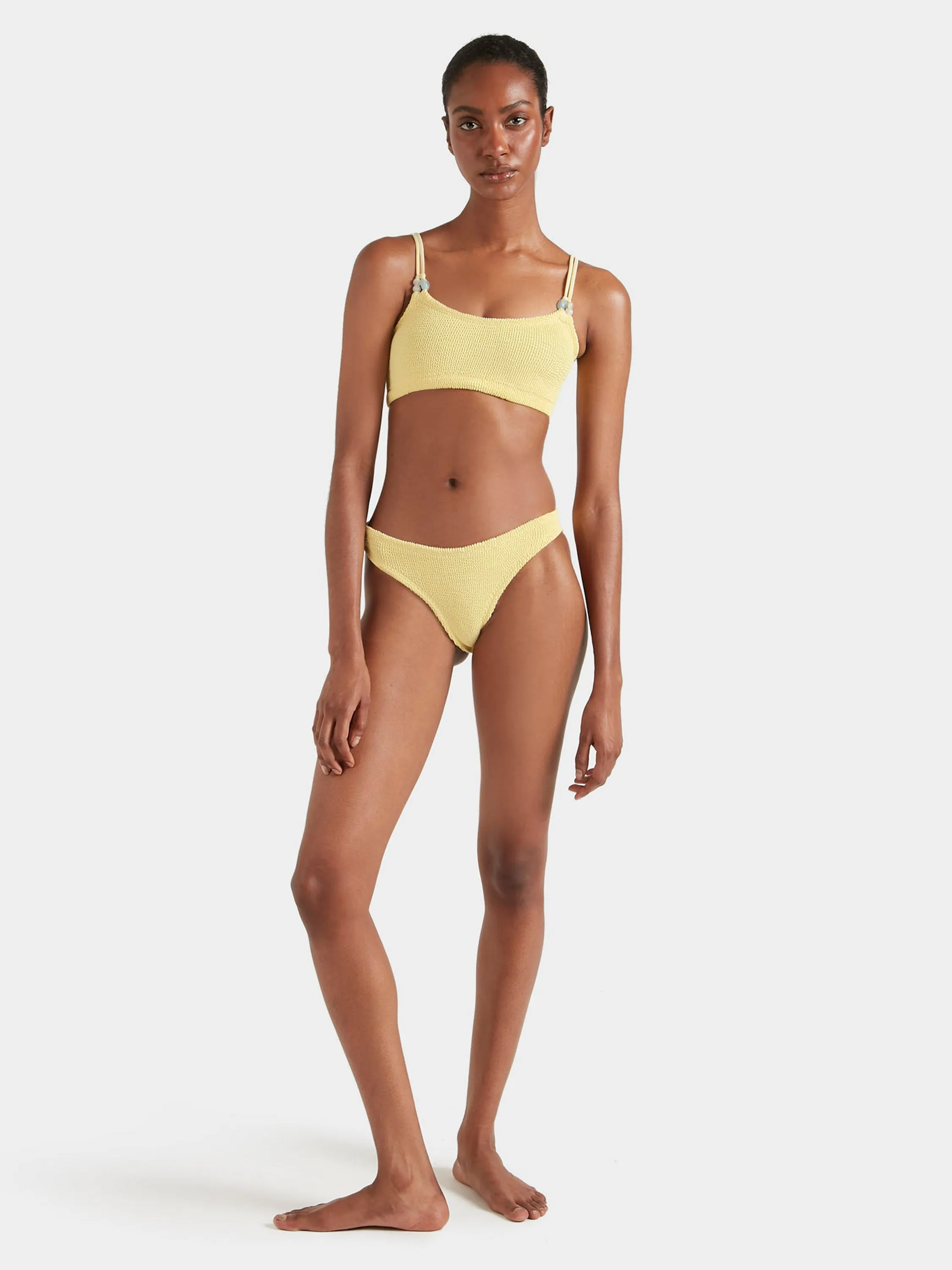 Cassie Beaded Bikini - Butter sold by Hunza G product image thumbnail 5