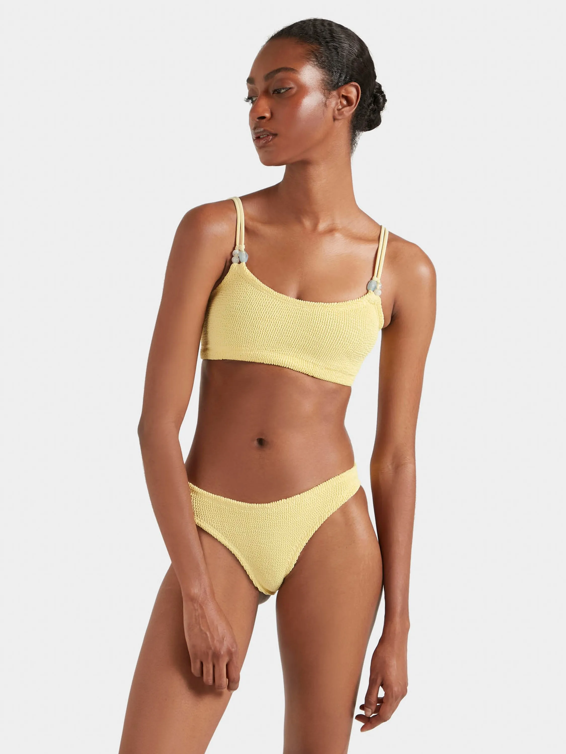 Cassie Beaded Bikini - Butter sold by Hunza G product image thumbnail 2