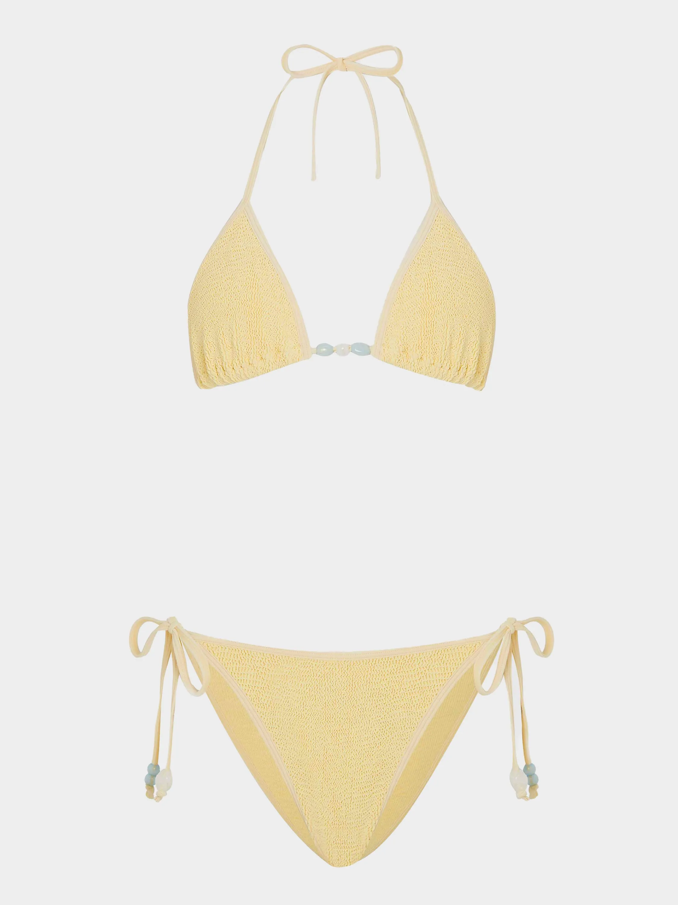 Gina Beaded Bikini - Butter sold by Hunza G