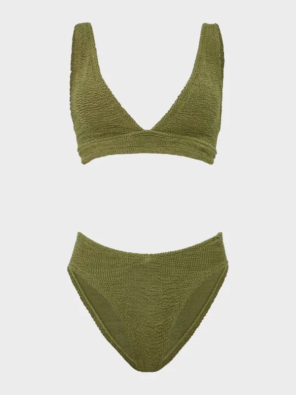 Angel Bikini - Metallic Moss sold by Hunza G