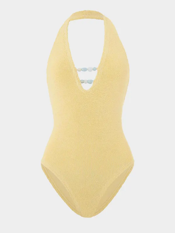 Adriana Beaded Swim - Butter made by Hunza G