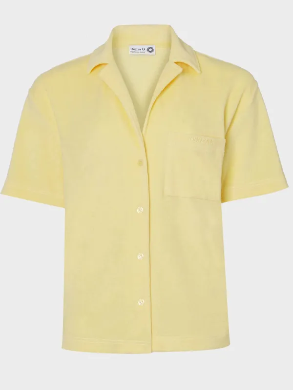 Terry Towelling Cuban Shirt - Butter made by Hunza G