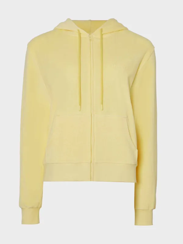 Terry Towelling Zip Hoodie - Butter made by Hunza G