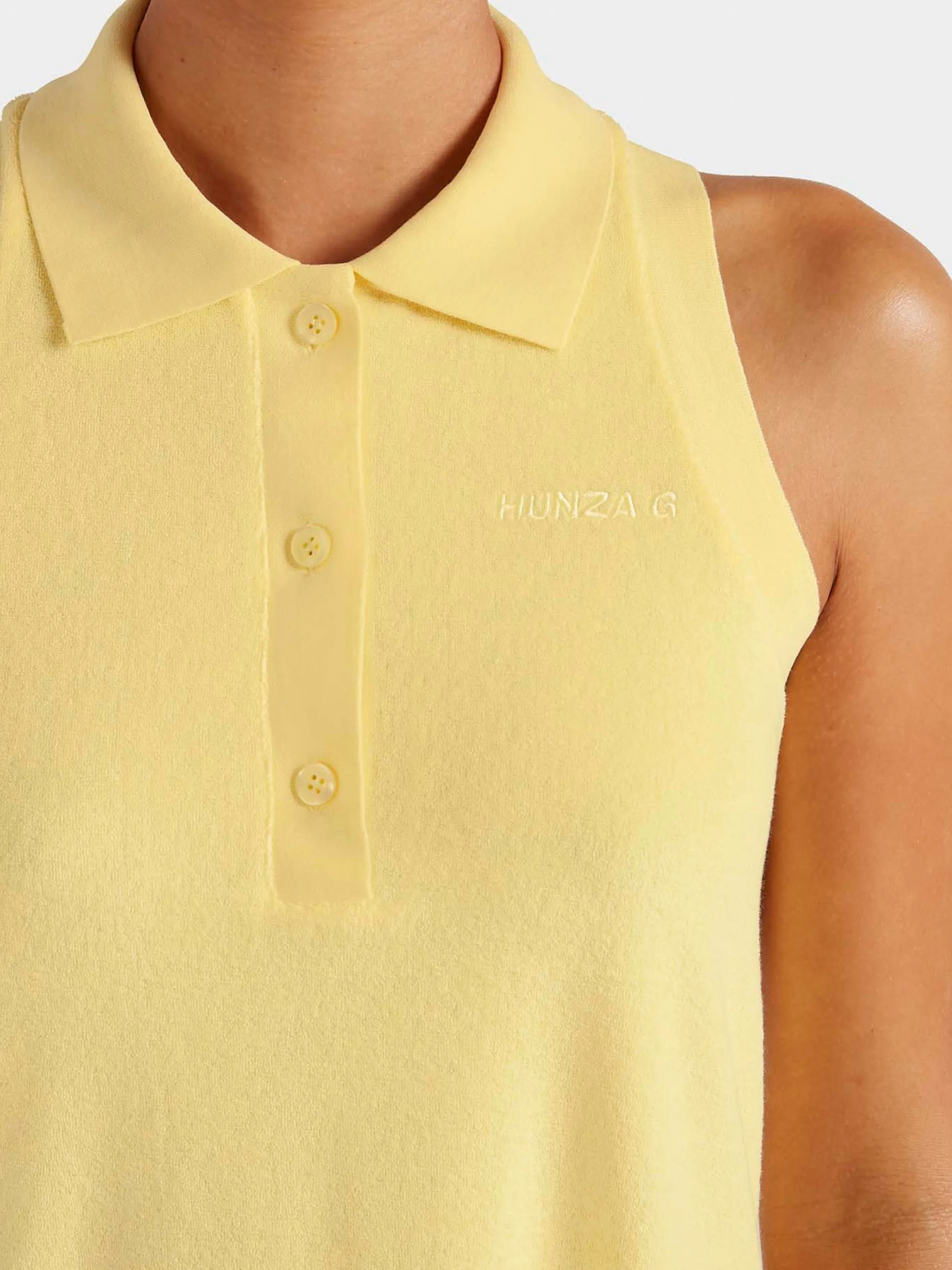 Terry Towelling Tennis Dress - Butter sold by Hunza G product image thumbnail 4