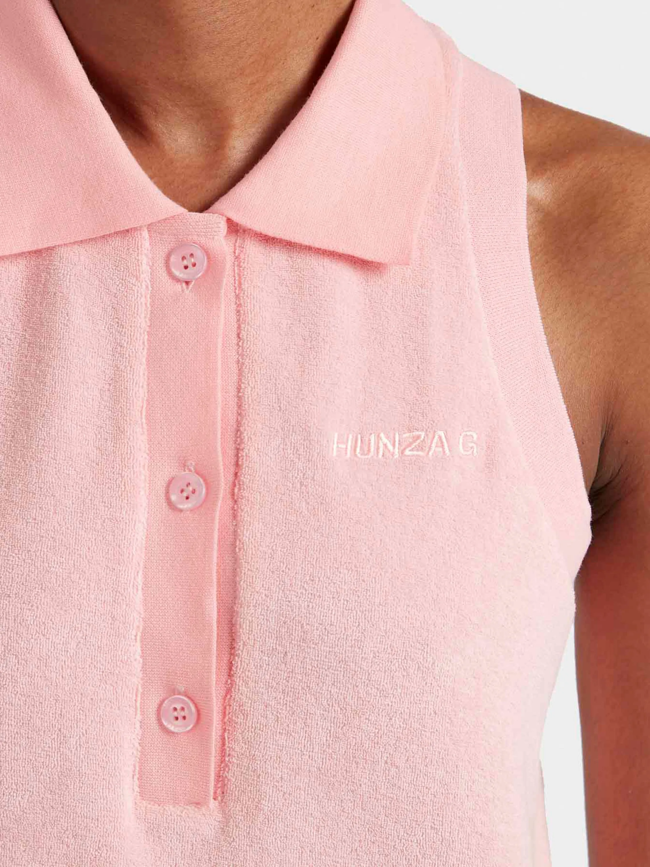Terry Towelling Tennis Dress - Pink sold by Hunza G product image thumbnail 4