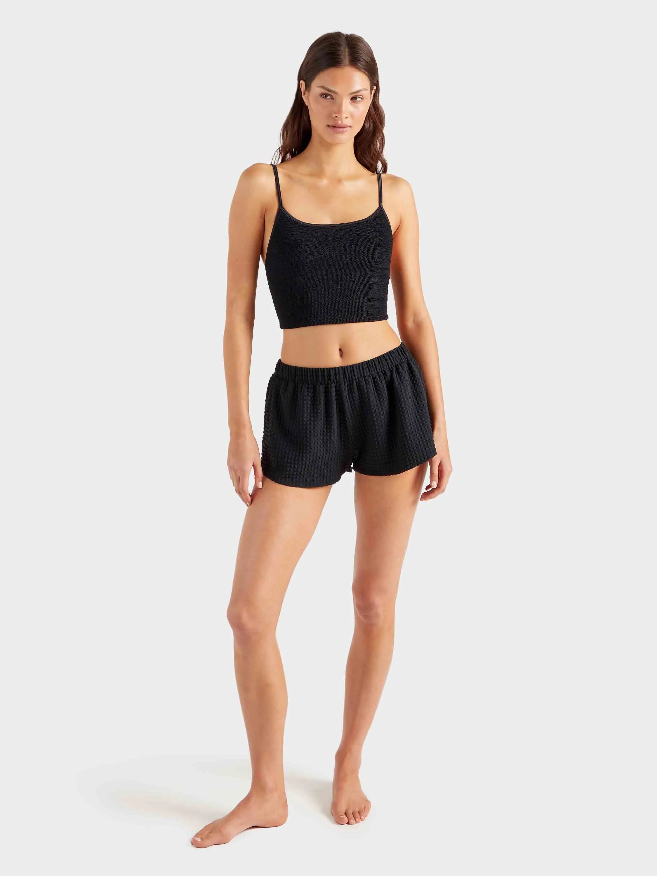 Resort Swim Shorts - Black Seersucker sold by Hunza G product image thumbnail 4