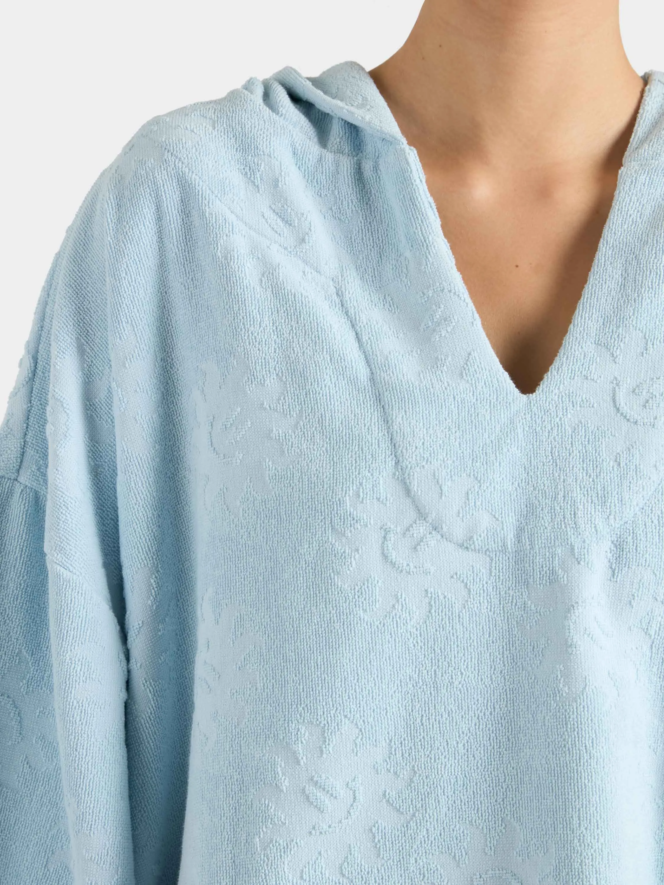 Sunny Towelling Hooded Poncho - Ice Blue sold by Hunza G product image thumbnail 3