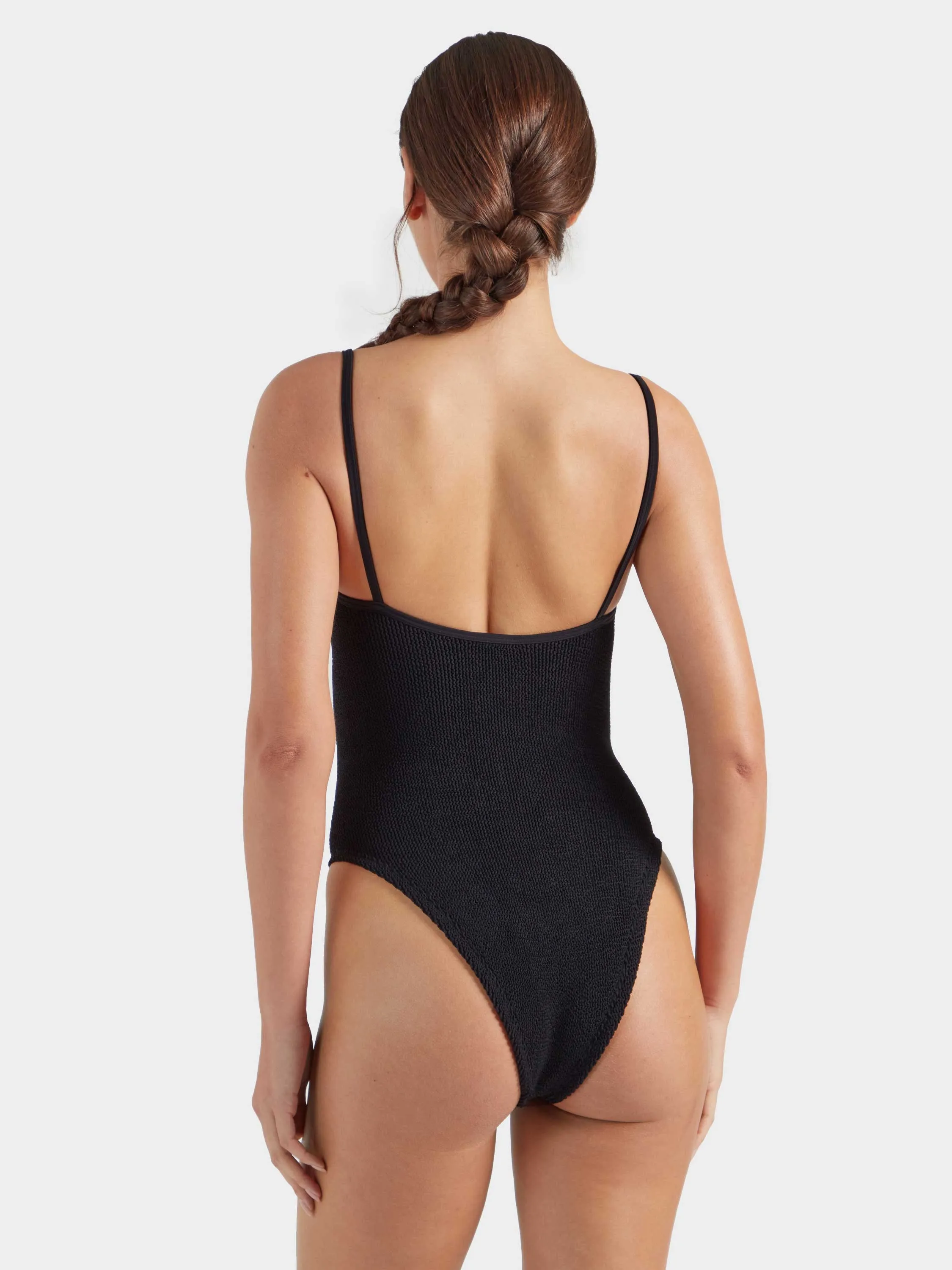 Toni With Gold Hoop Swim - Black sold by Hunza G product image thumbnail 3