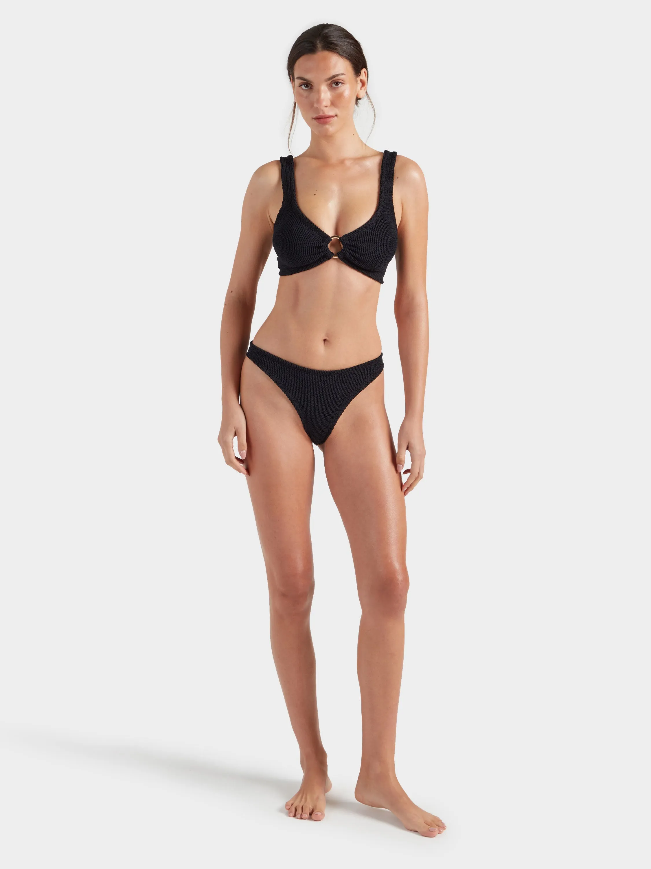 Julia With Gold Hoop Bikini - Black sold by Hunza G product image thumbnail 4