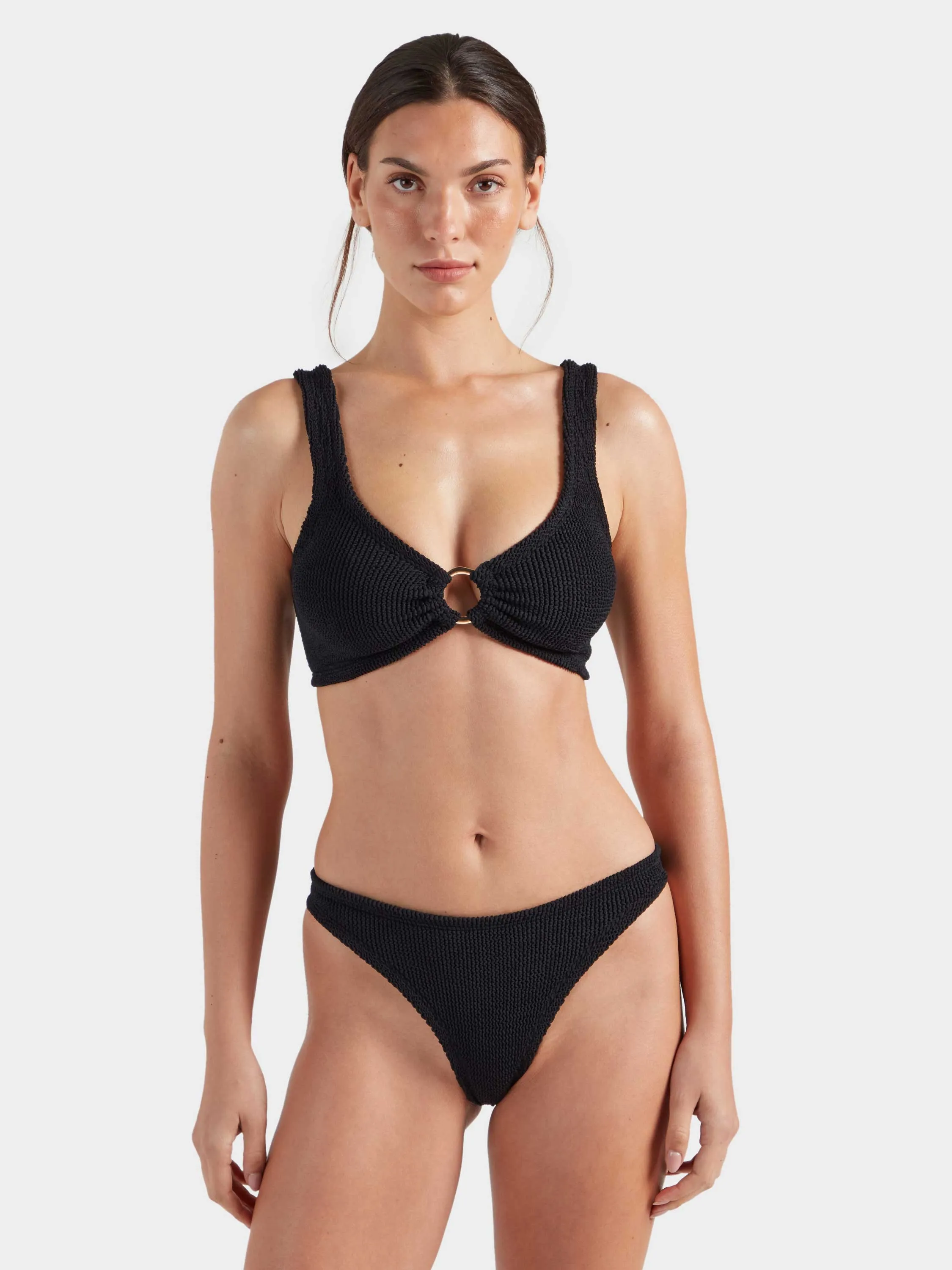 Julia With Gold Hoop Bikini - Black sold by Hunza G product image thumbnail 2
