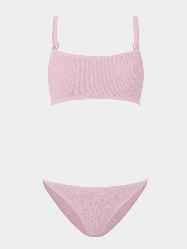 Iris With Gold Hoops Bikini - Ballet Pink made by Hunza G