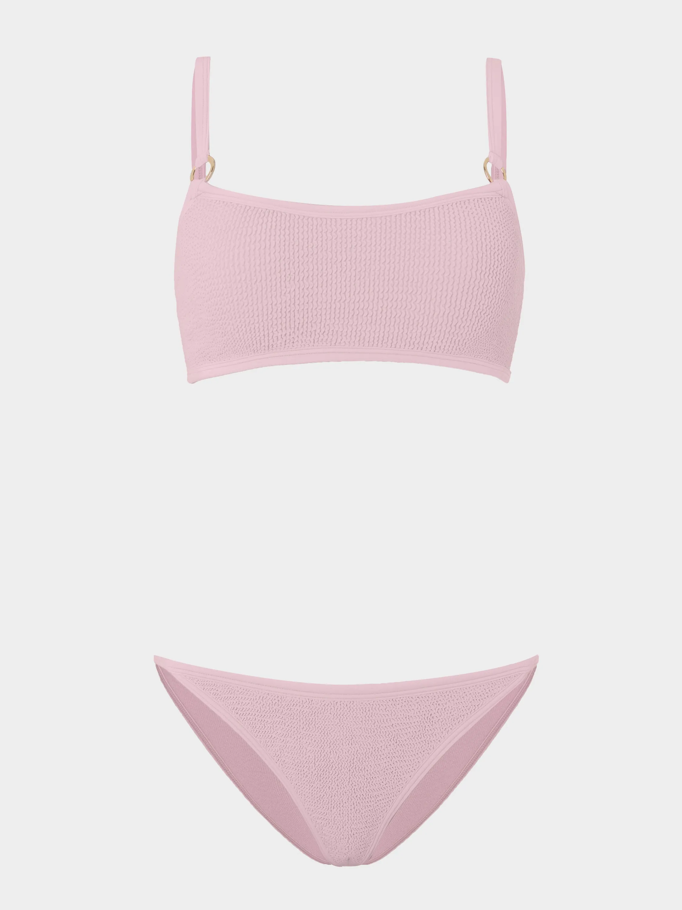 Iris With Gold Hoops Bikini - Ballet Pink sold by Hunza G